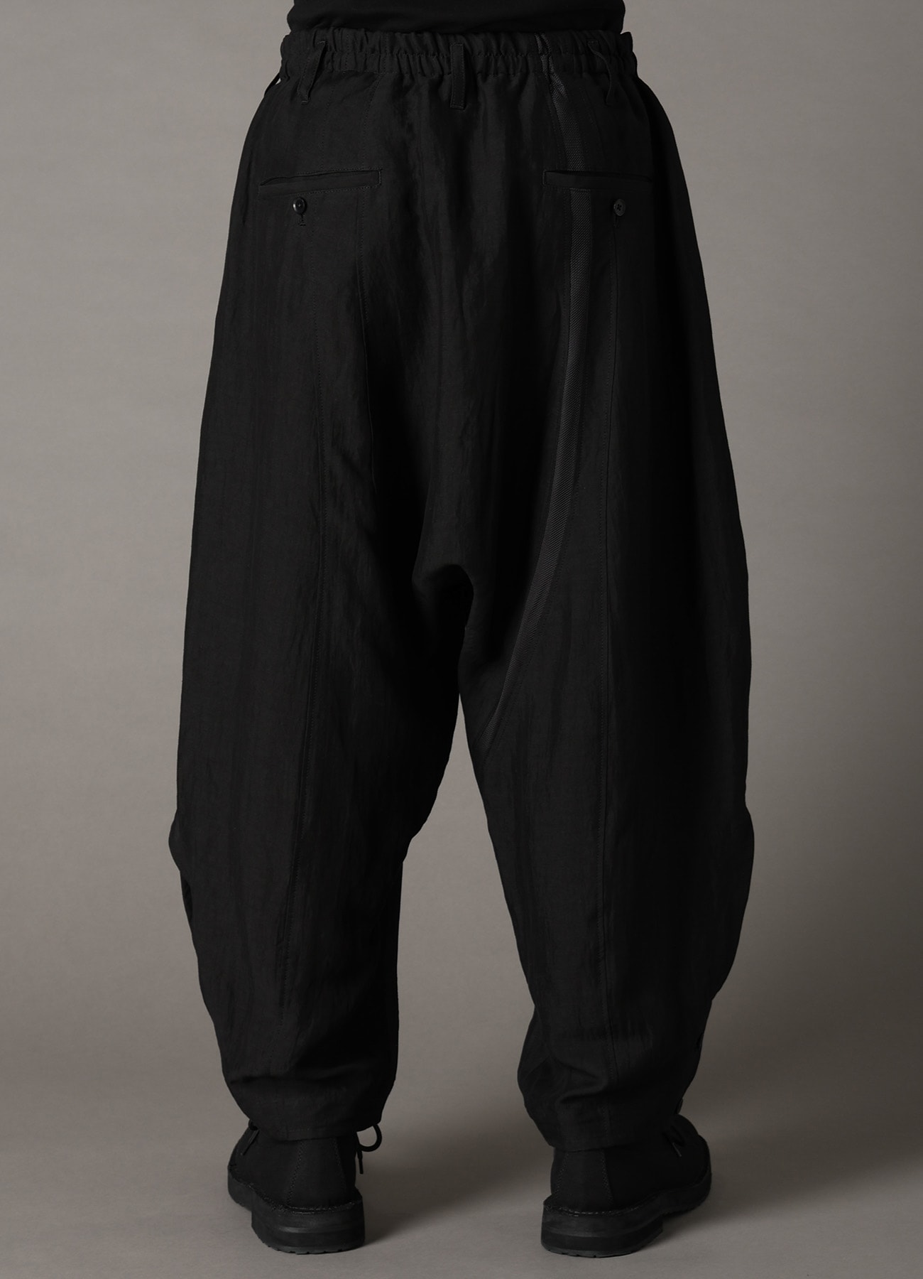 CUPRO/LINEN GABARDINE PANEL PANTS
