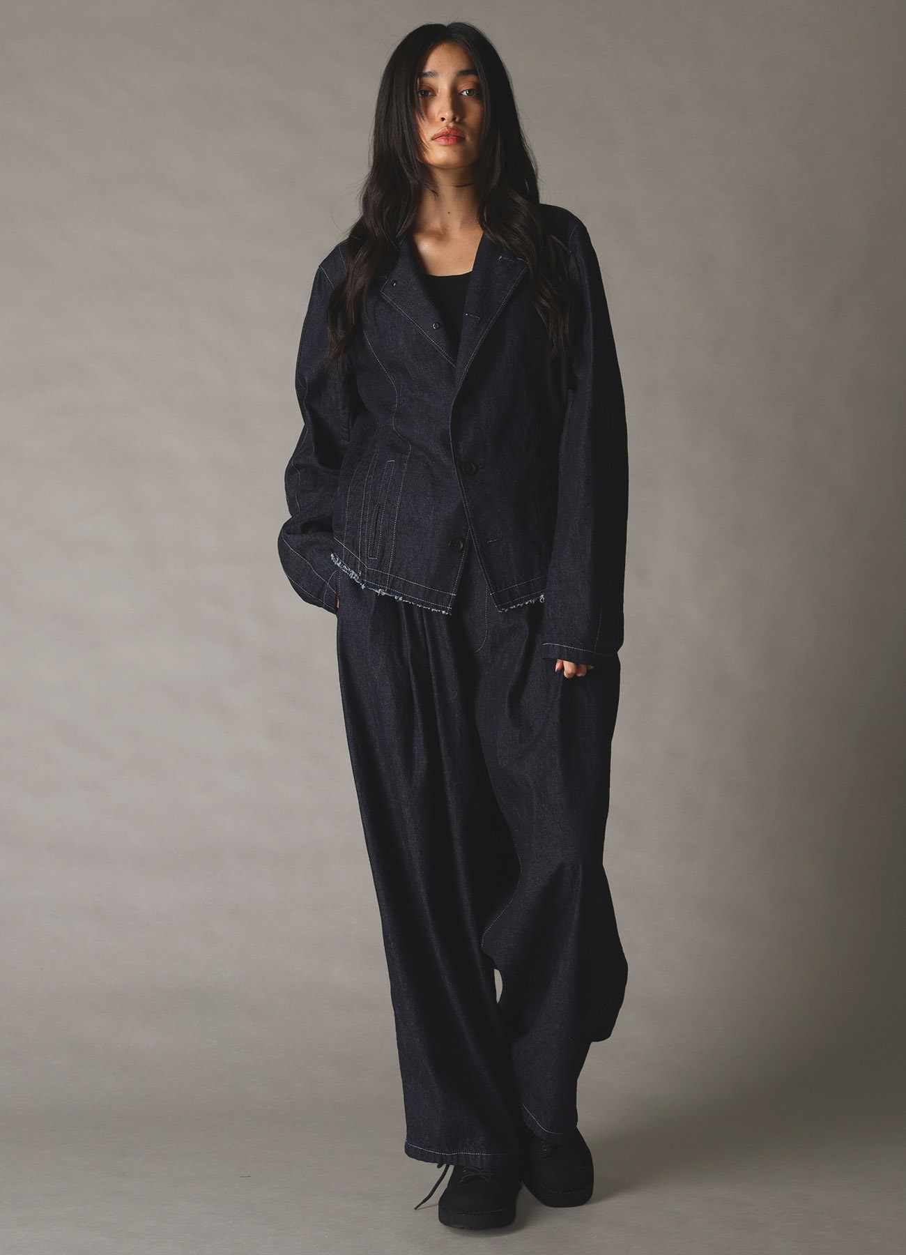 【1/16 10:00 Release】8oz SLUB DENIM TUCK PANTS