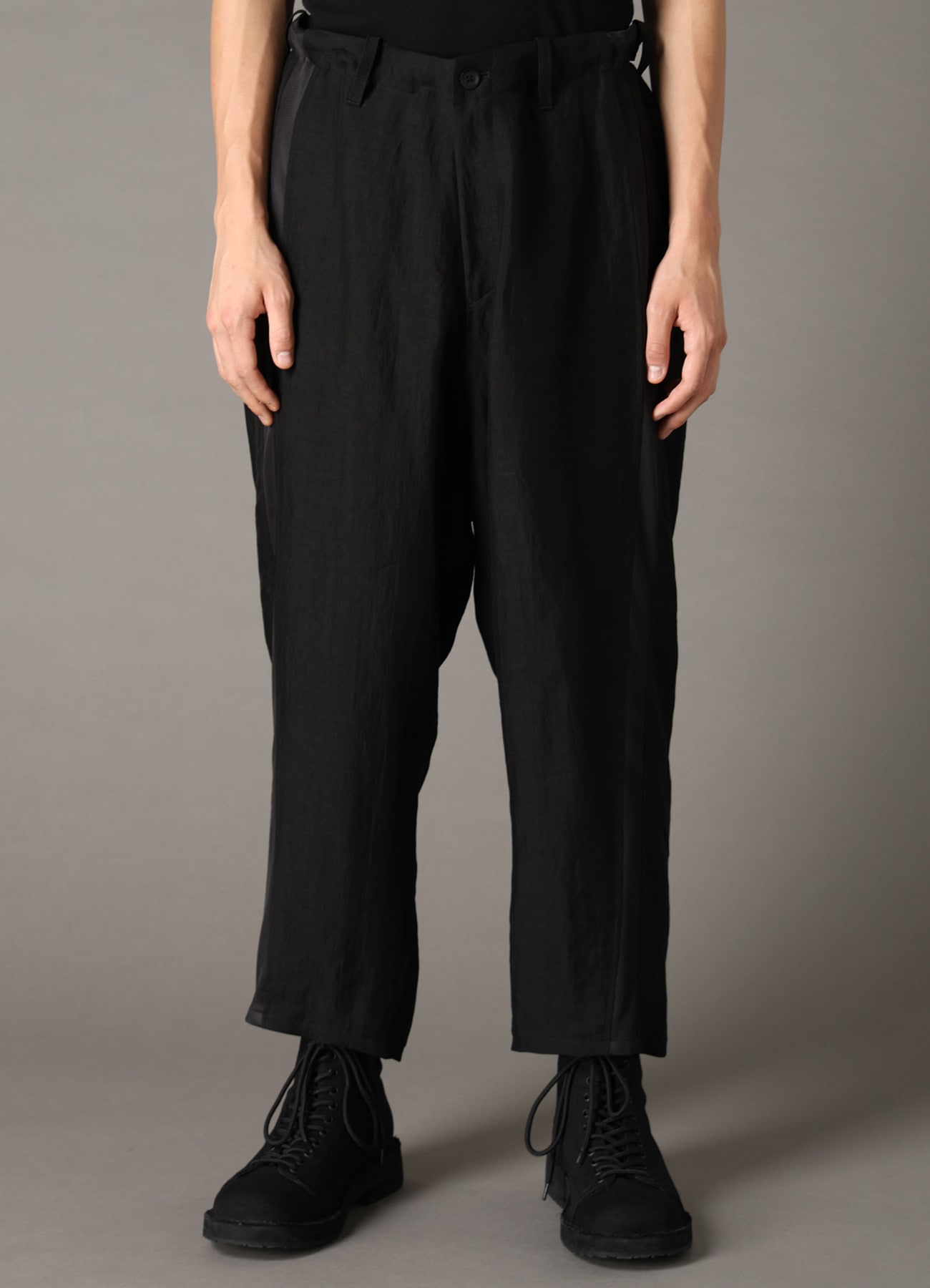 CUPRO/LINEN GABARDINE 4-TAPE LINE PANTS