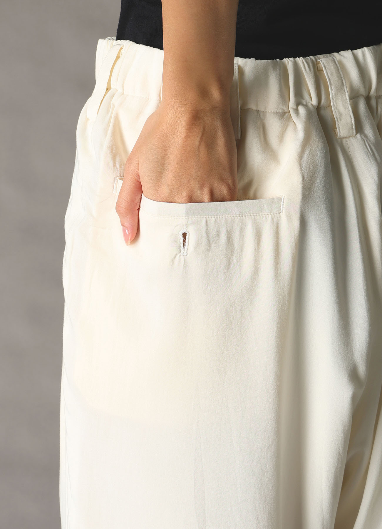 SPUN LAWN DOUBLE LAYER HALF PANTS