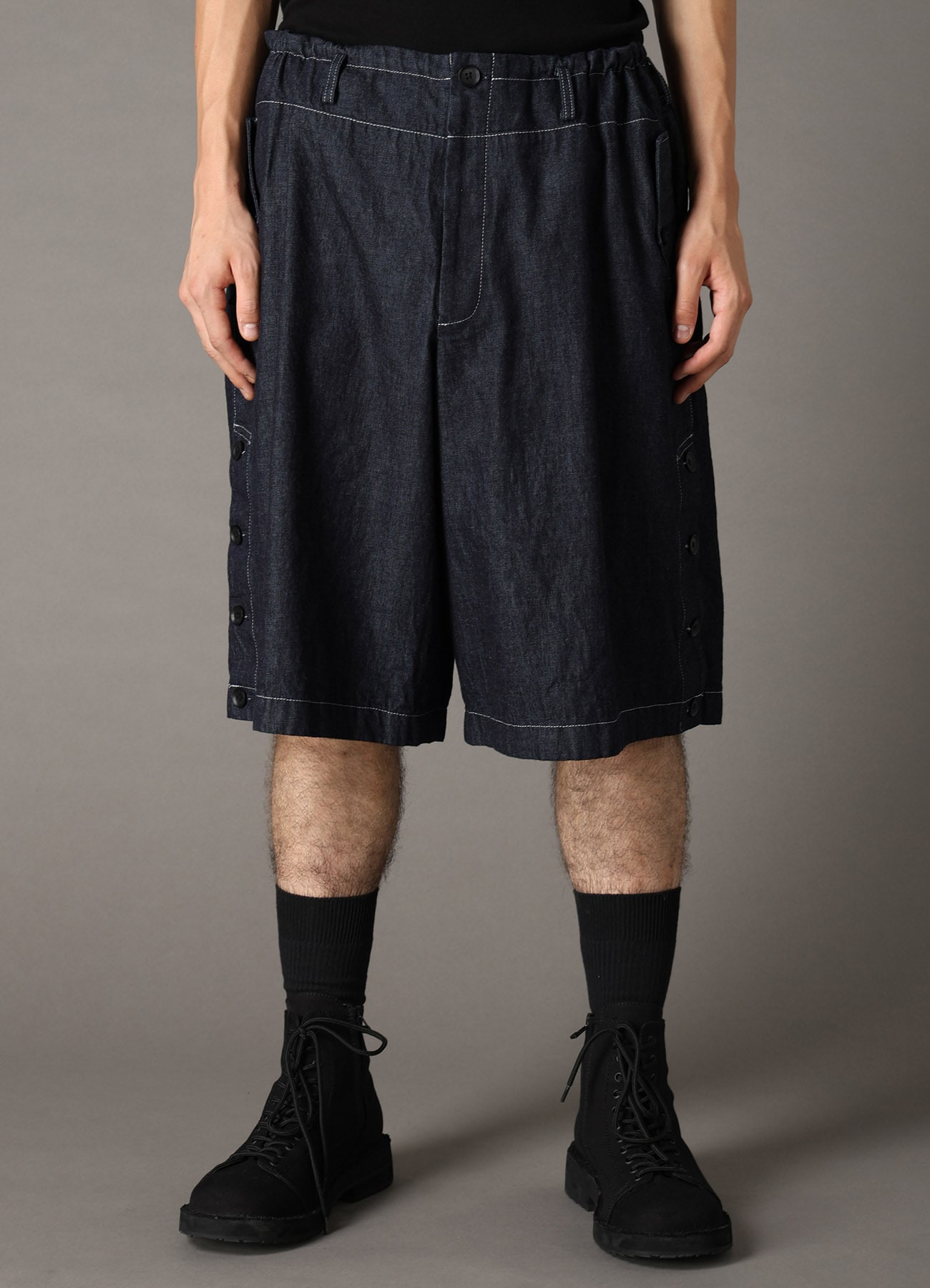 【1/16 10:00 Release】8oz SLUB DENIM SIDE BUTTON SHORT PANTS