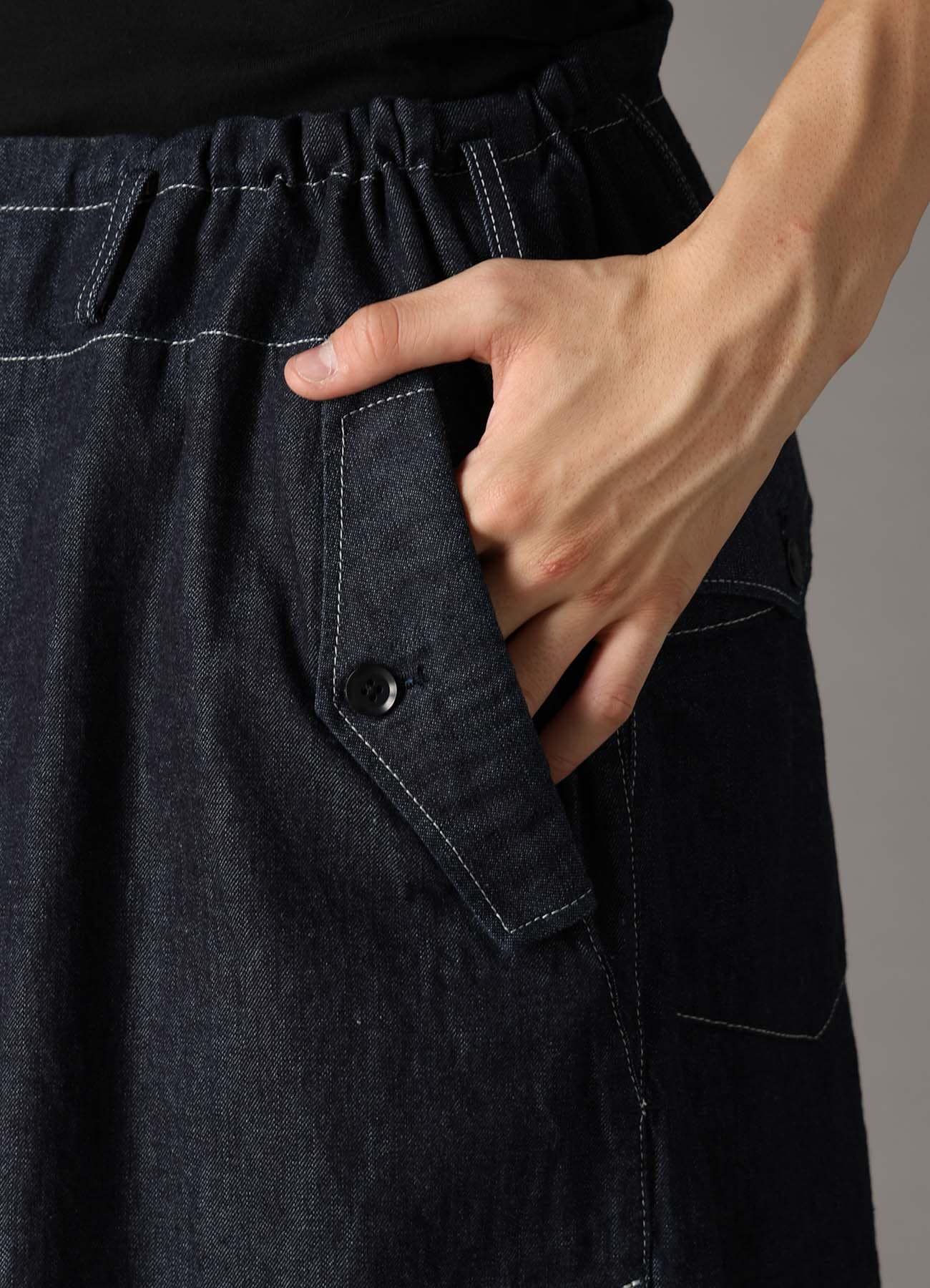 【1/16 10:00 Release】8oz SLUB DENIM SIDE BUTTON SHORT PANTS