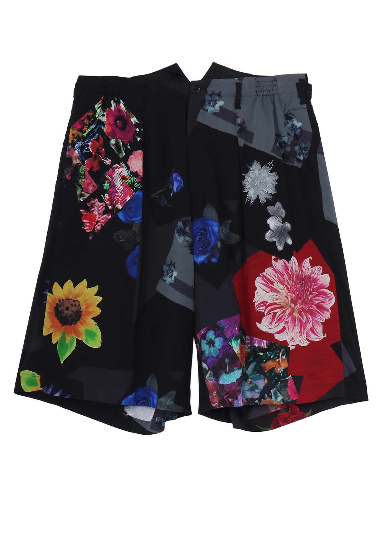 FLORAL PATCHWORK PRINT SHORTS
