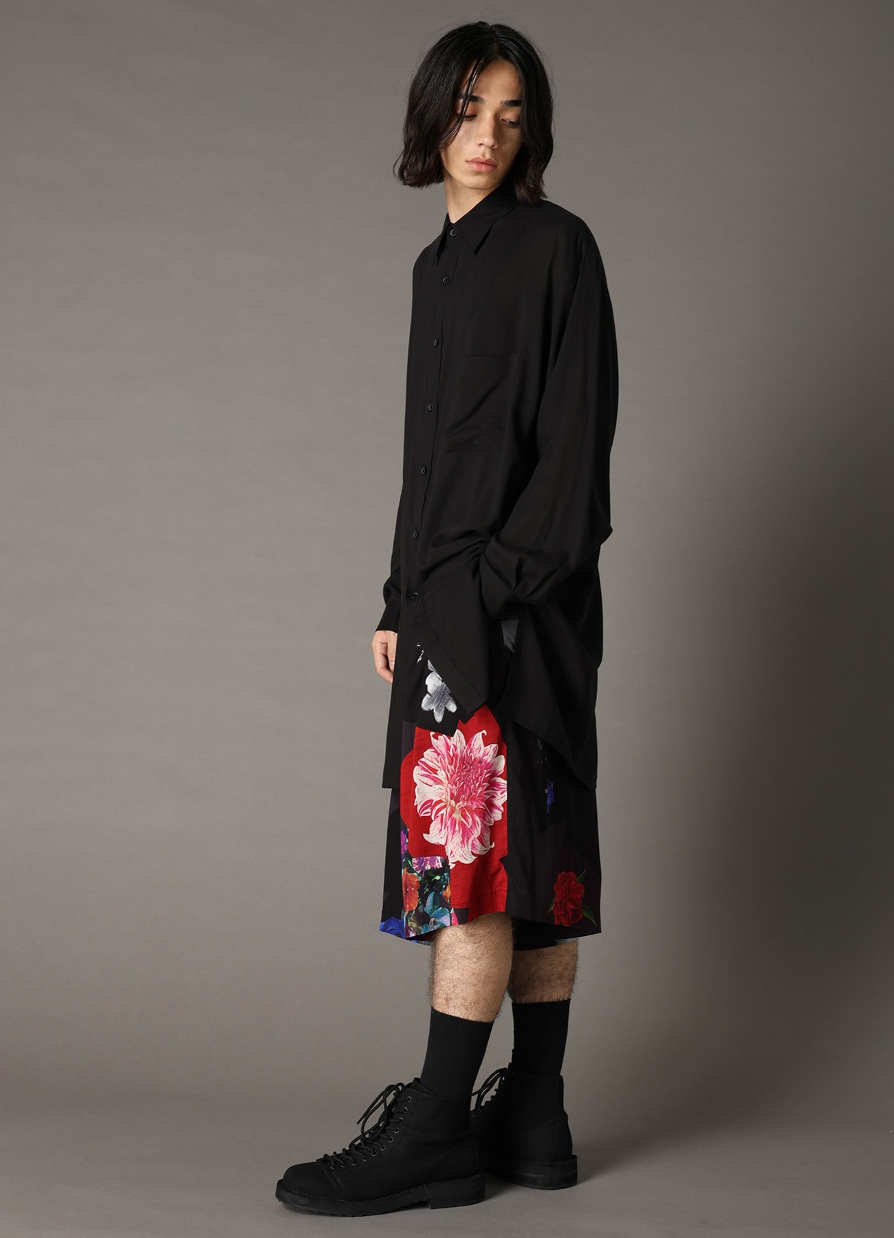 FLORAL PATCHWORK PRINT SHORTS