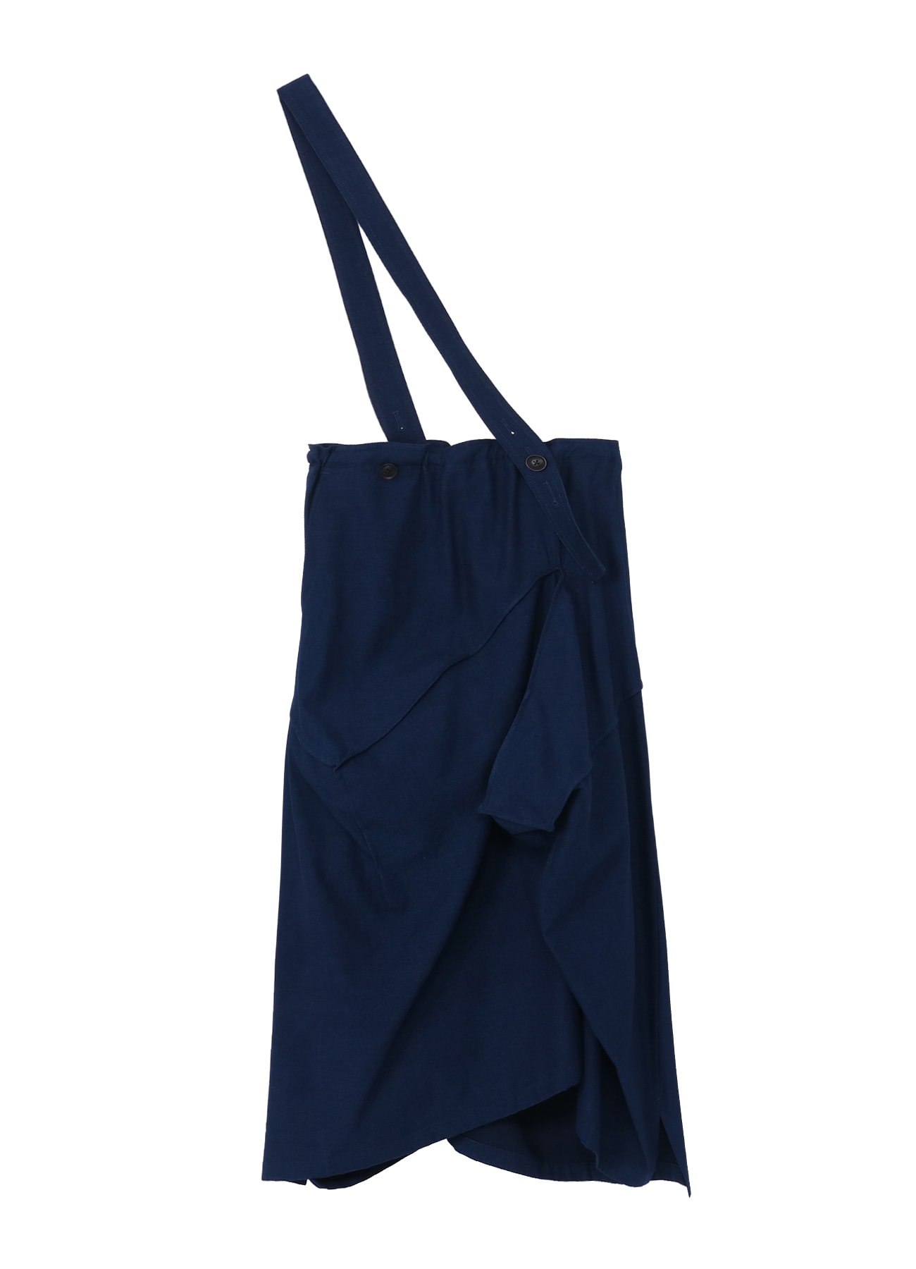 COTTON INDIGO TWILL SQUARE SKIRT