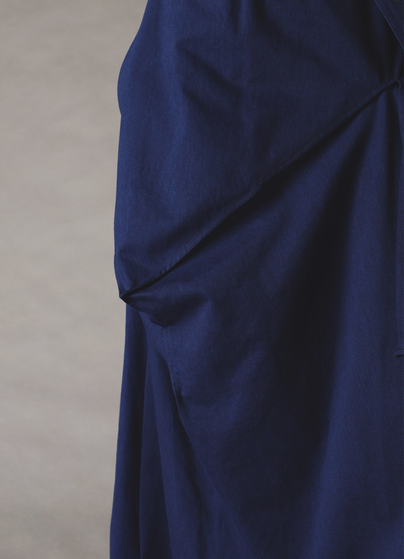 COTTON INDIGO TWILL SQUARE SKIRT