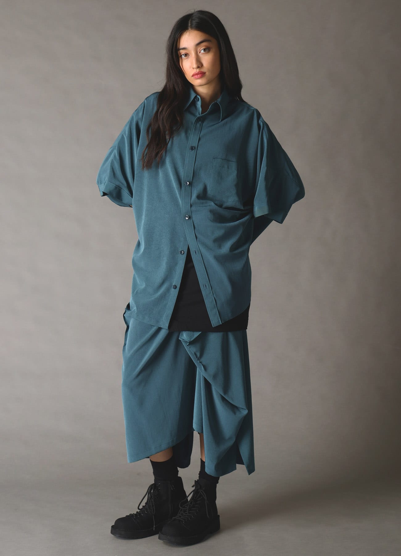 CREPE de CHINE SQUARE SKIRT