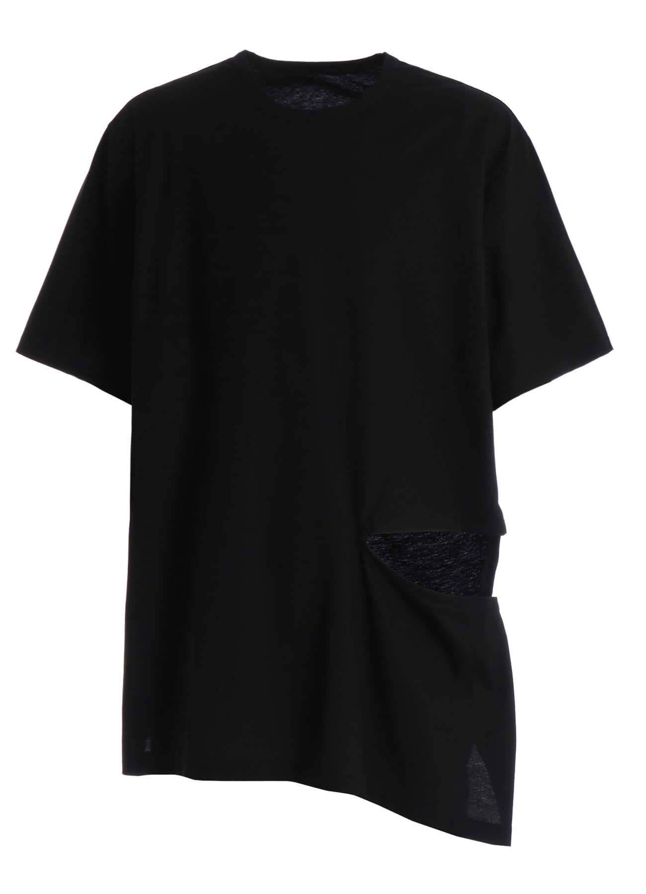 30 HARD TWIST STRETCH JERSEY LEFT CUT-OUT T-SHIRT