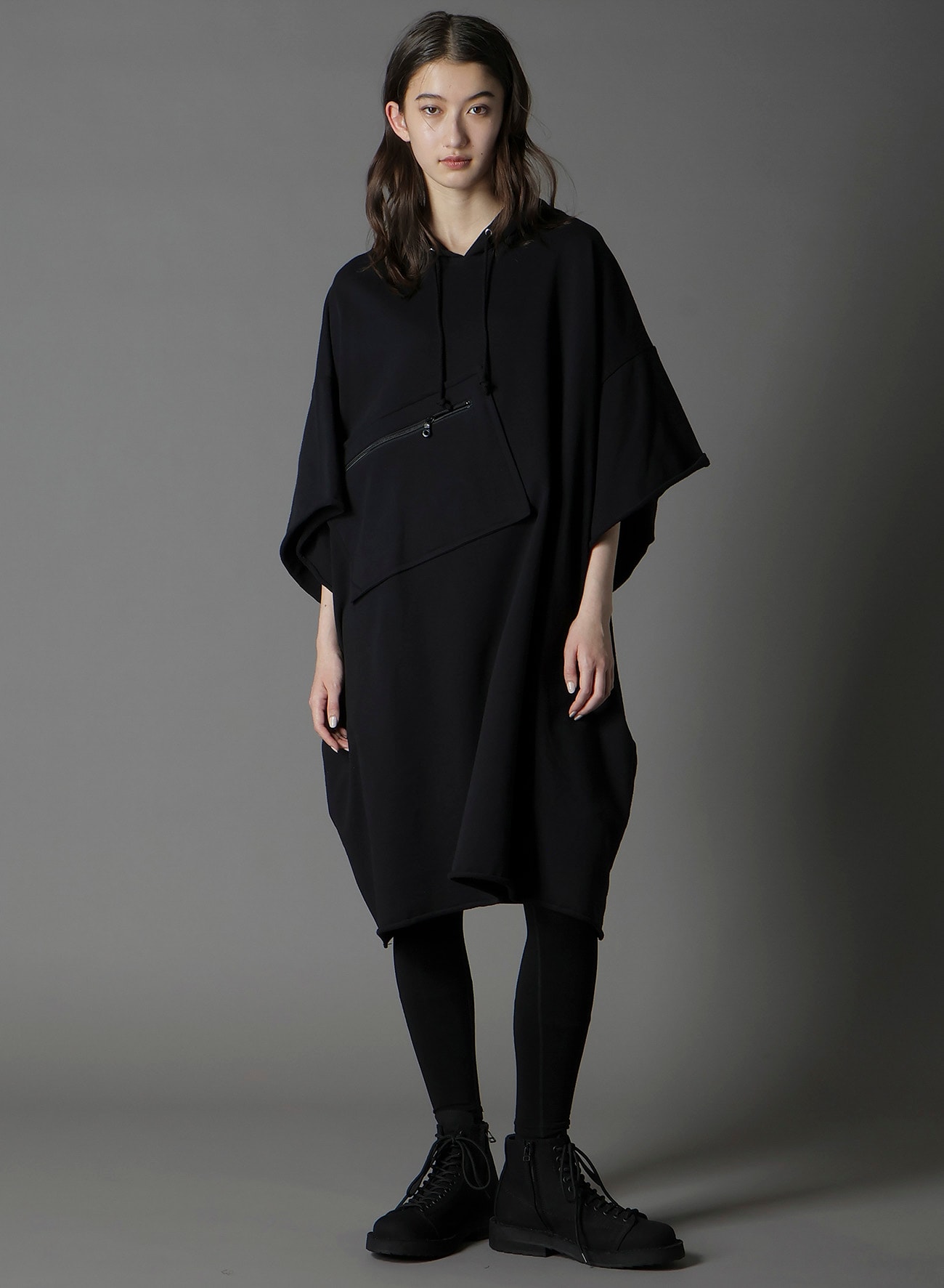 40/20 MINI FLEECE LONG HOODIE W/CHEST POCKET