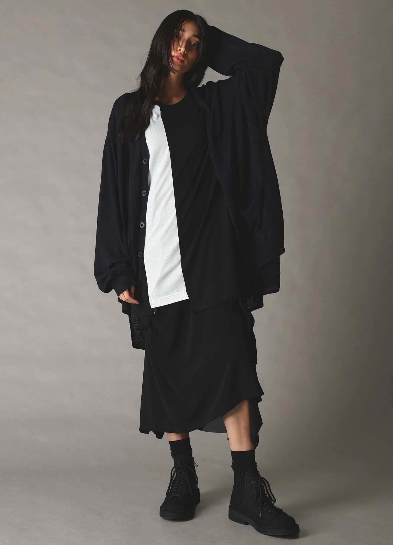 COMBINATION JERSEY SHORT SLEEB T-SHIRT