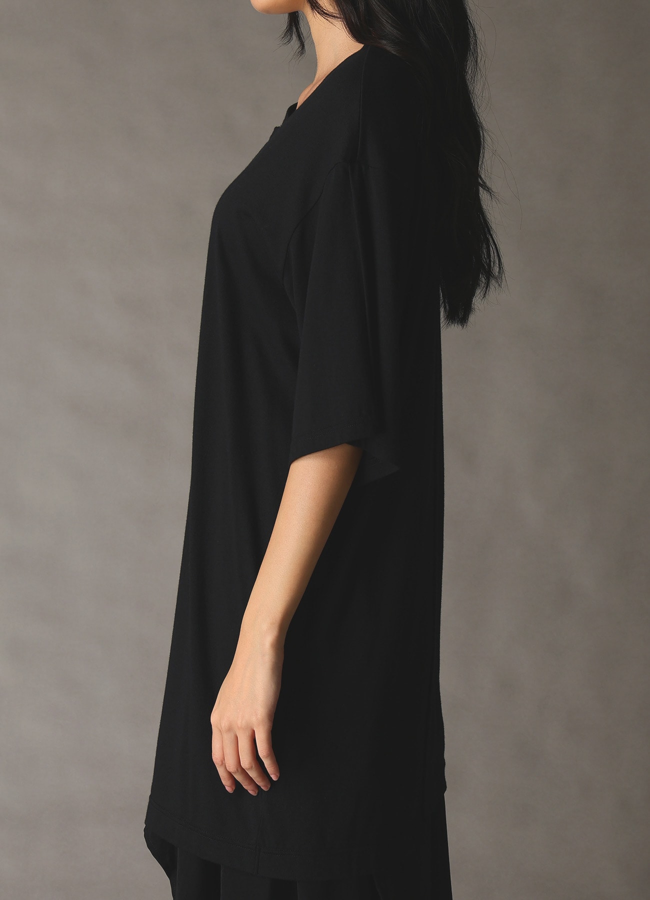 COMBINATION JERSEY SHORT SLEEB T-SHIRT