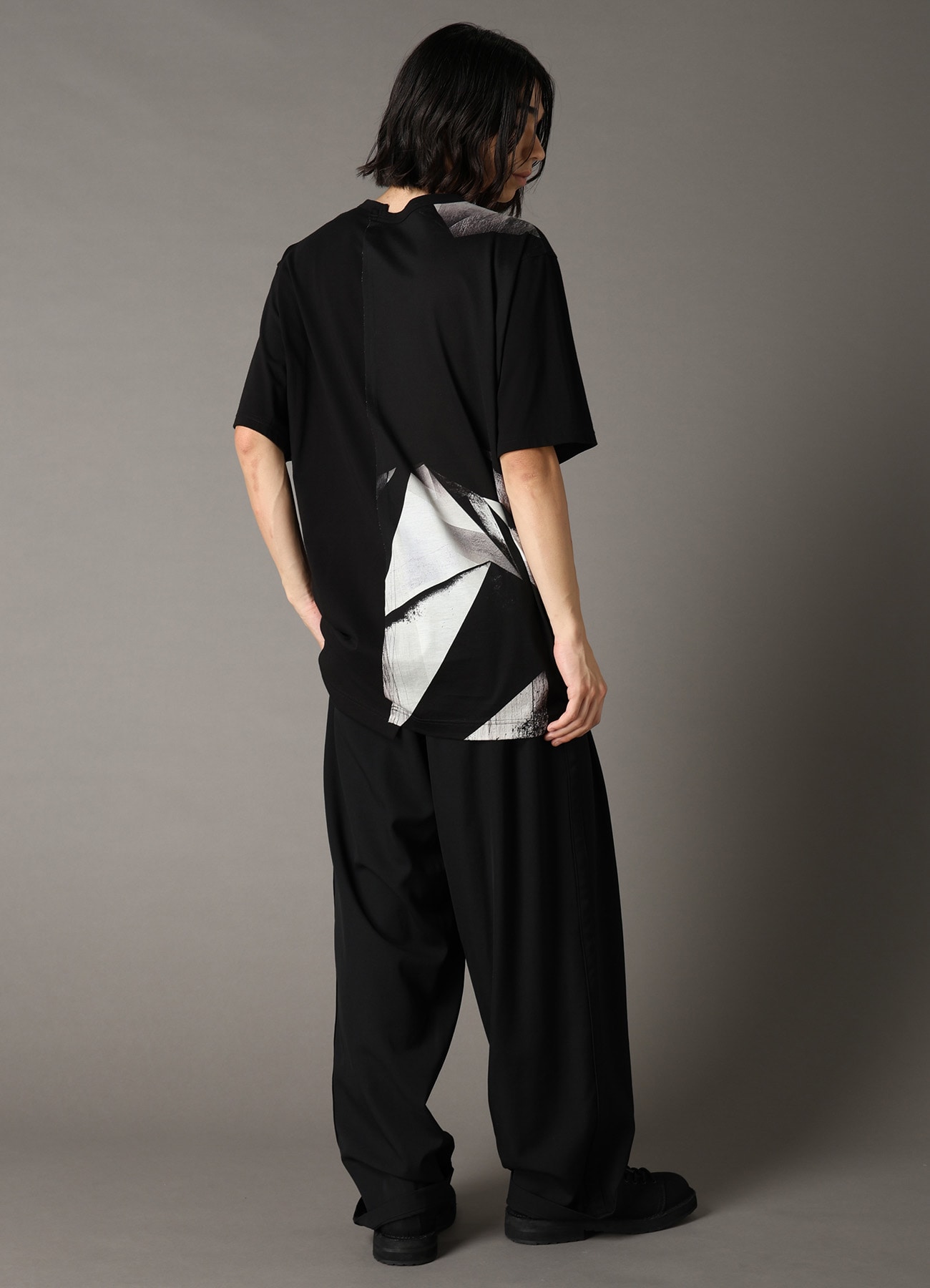 GEOMETRIC PRINT COTTON JERSEY SHORT SLEEVE T