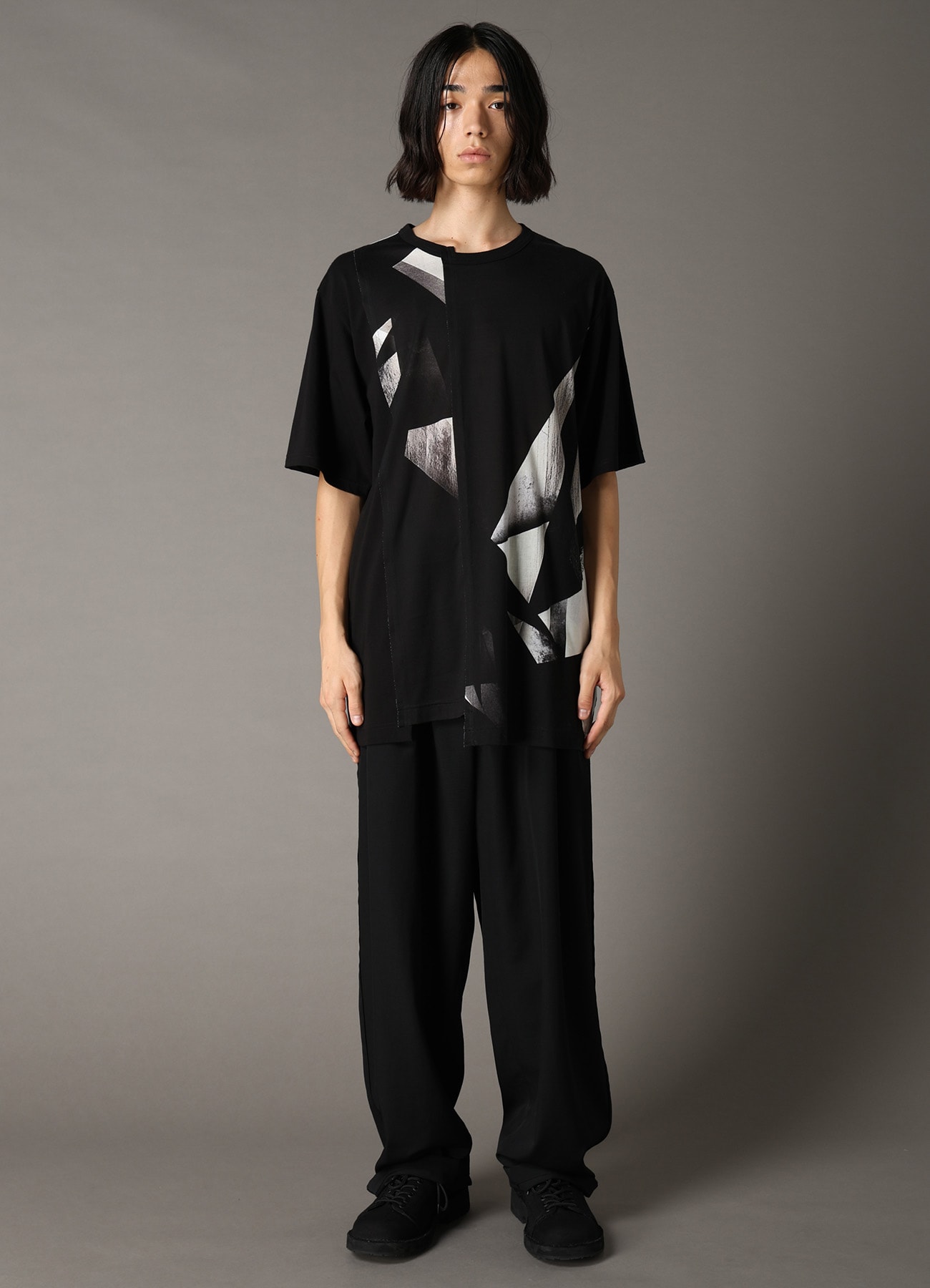 GEOMETRIC PRINT COTTON JERSEY SHORT SLEEVE T