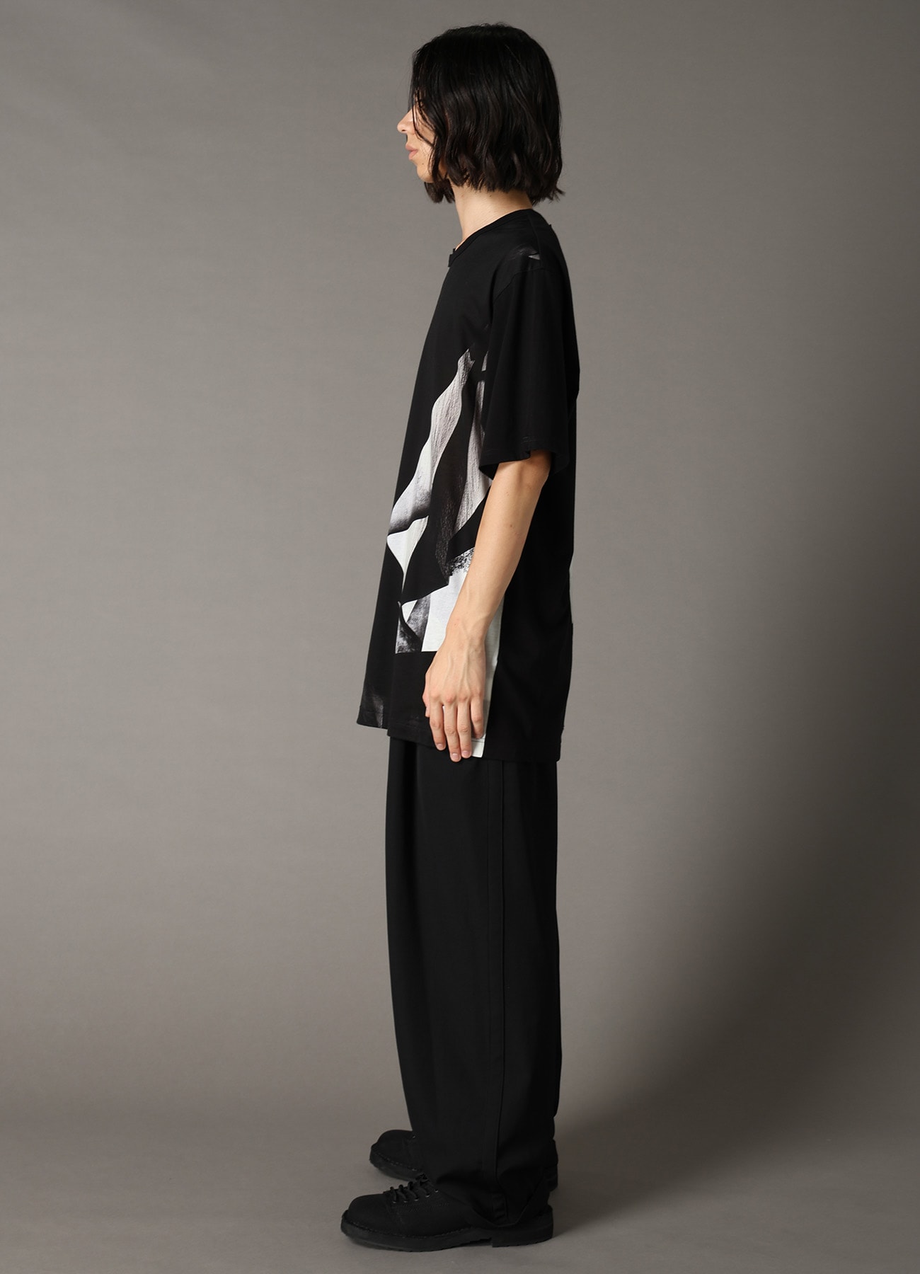 GEOMETRIC PRINT COTTON JERSEY SHORT SLEEVE T