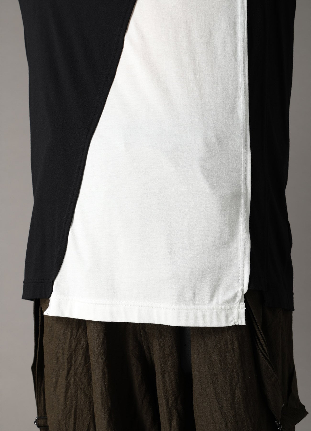 COMBINATION JERSEY LONG SLEEB T-SHIRT