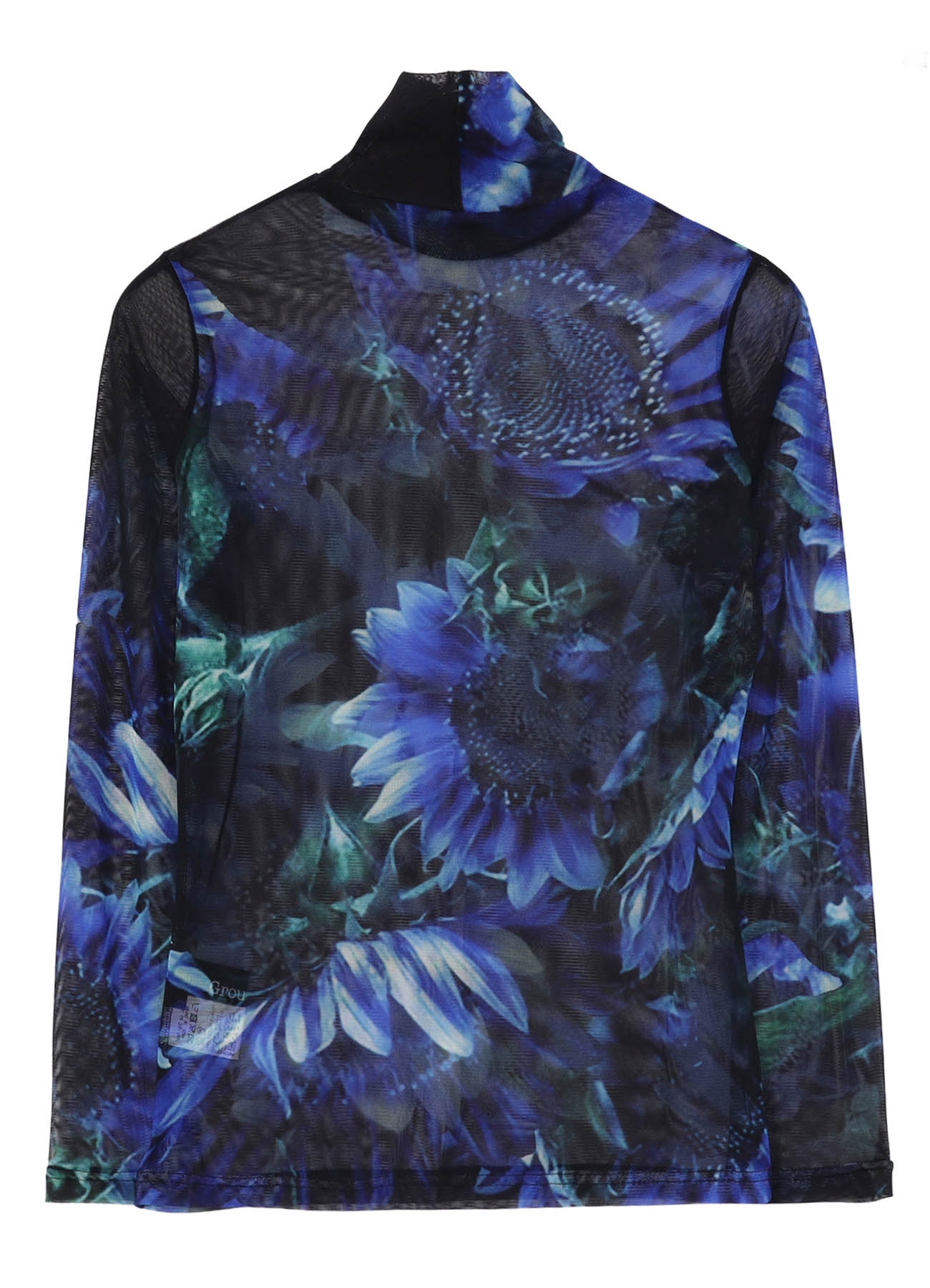 BULE FLOWER PRINT SOFT TULLE