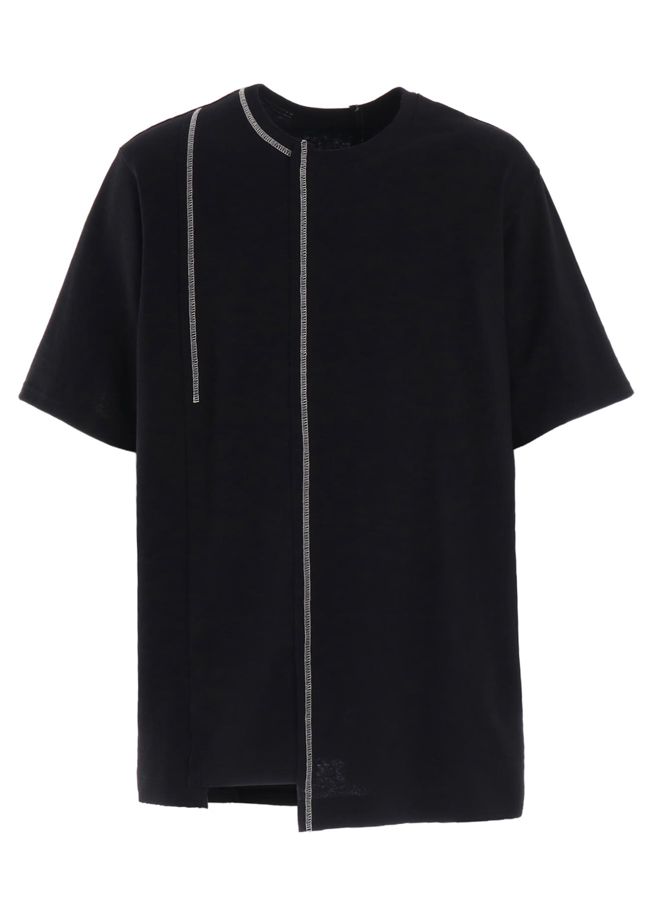 SLUB JERSEY SWITCHING T-SHIRT