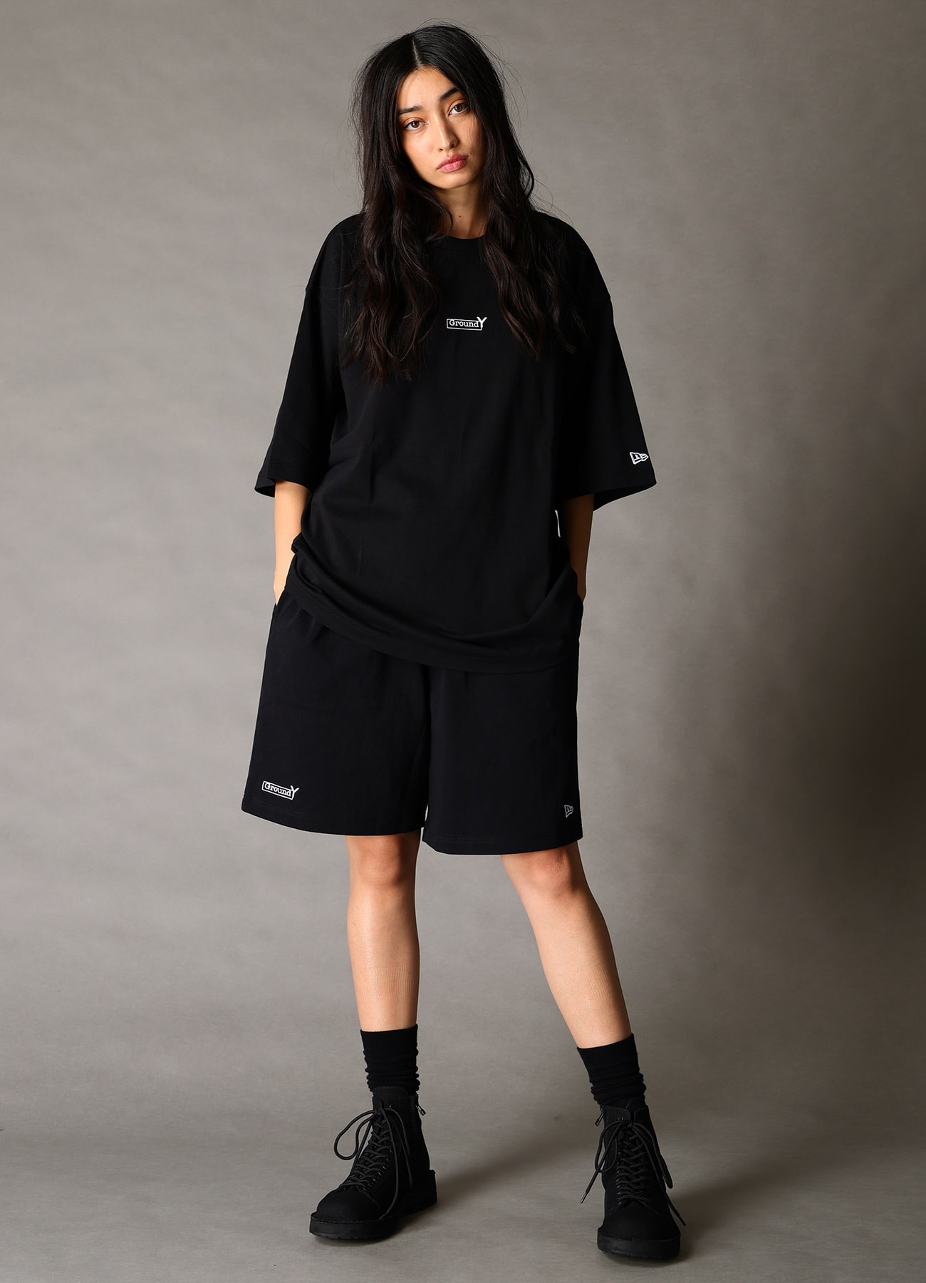 Ground Y×NEW ERA Ground Y BOX LOGO SHORT SLEEVE T