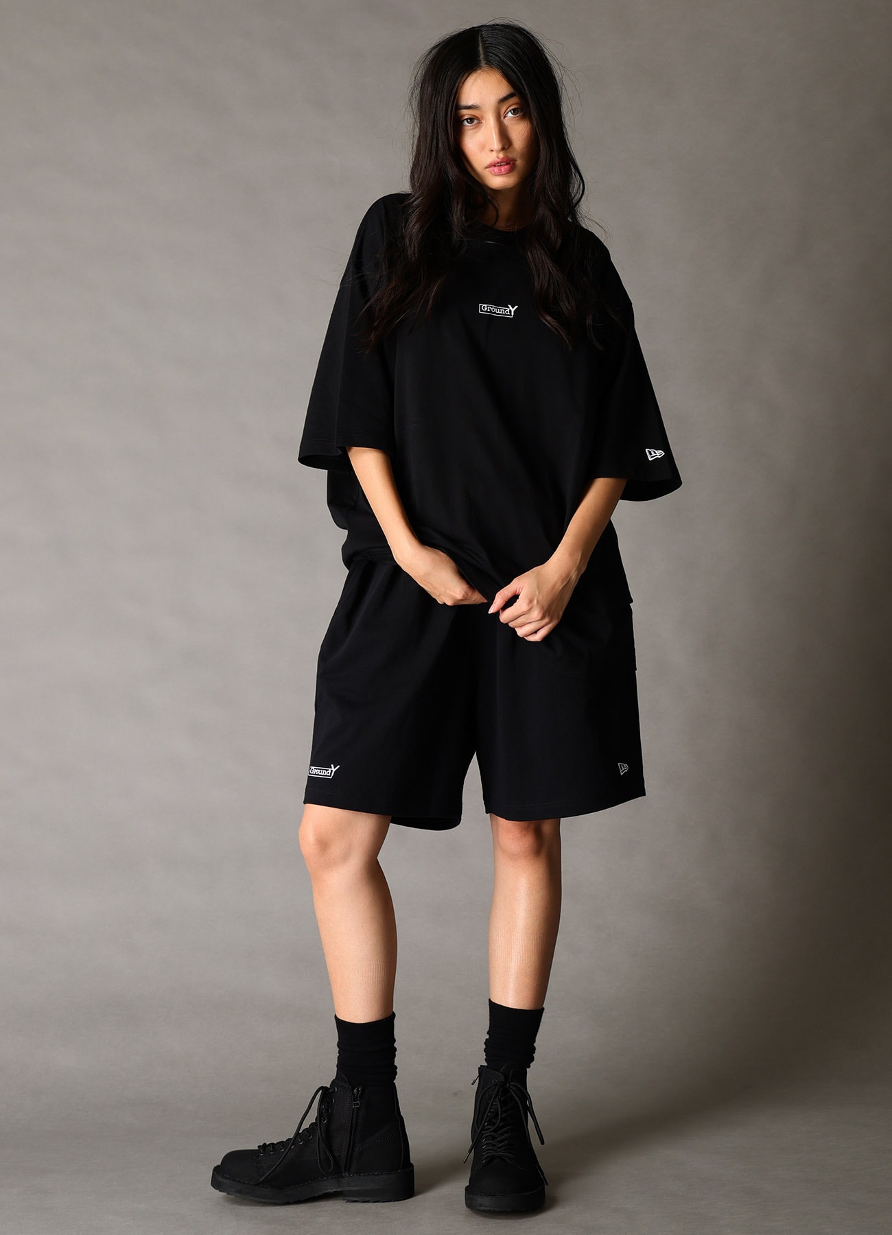 Ground Y×NEW ERA Ground Y BOX LOGO SHORT SLEEVE T