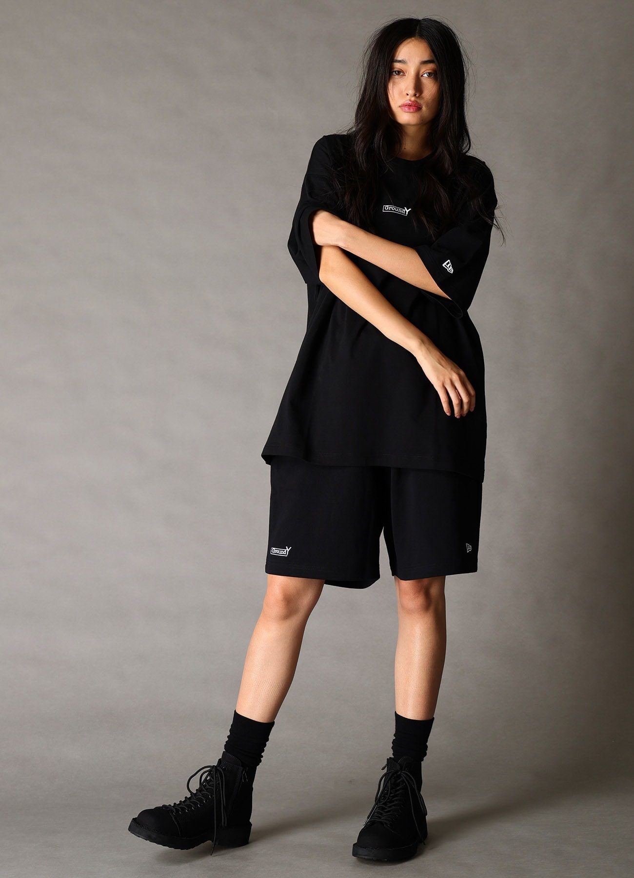 Ground Y×NEW ERA Ground Y BOX LOGO SHORT SLEEVE T