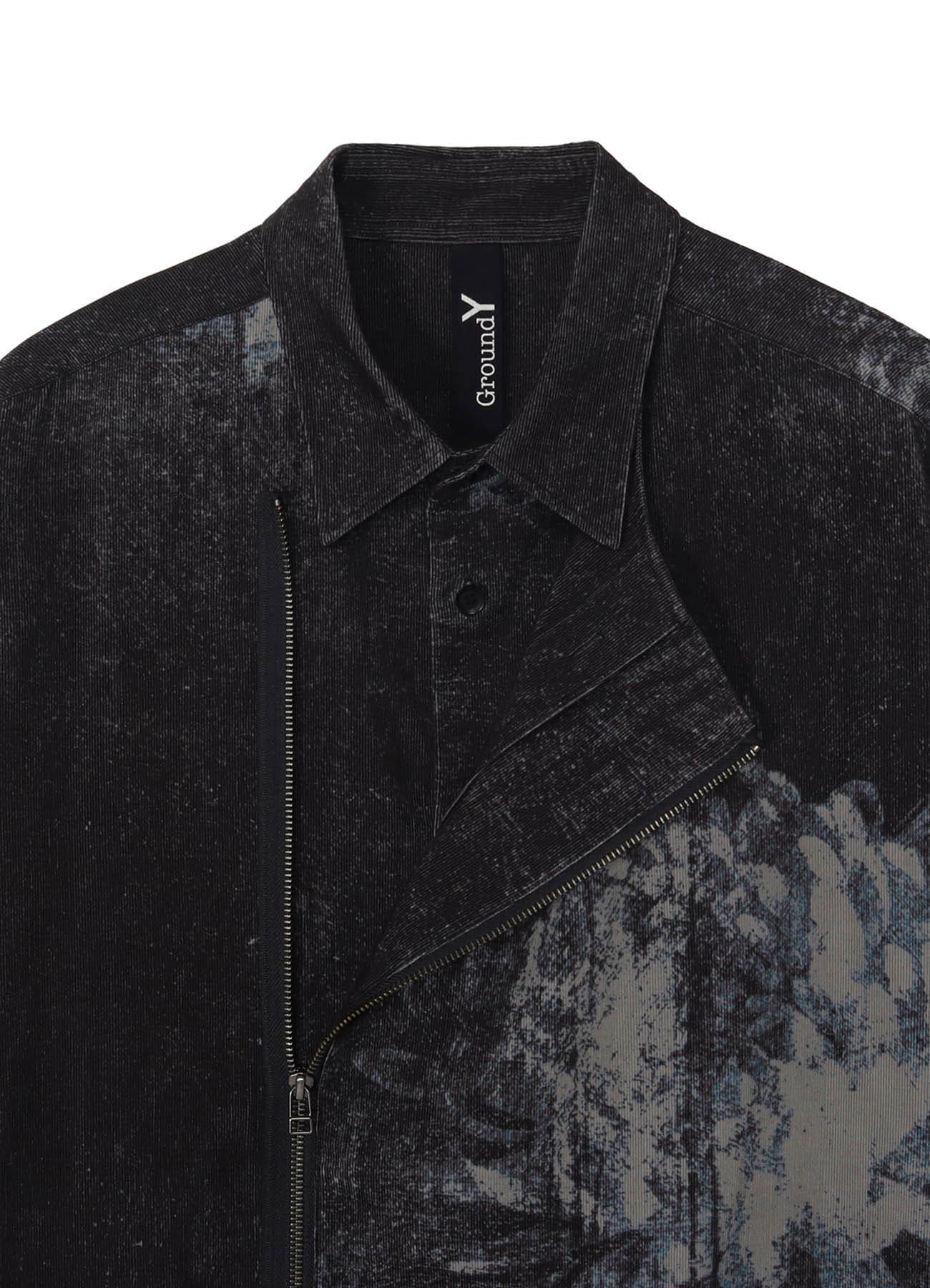 NARROW RIBS CORDUROY OPEN ZIP STANDARD BIG SHIRT