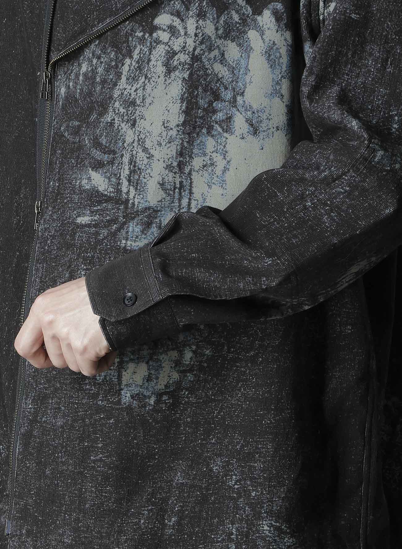 NARROW RIBS CORDUROY OPEN ZIP STANDARD BIG SHIRT