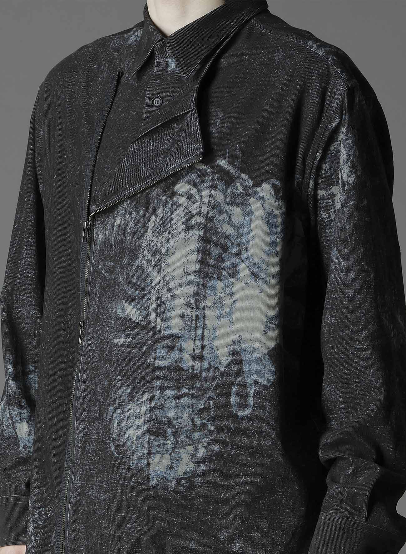 NARROW RIBS CORDUROY OPEN ZIP STANDARD BIG SHIRT