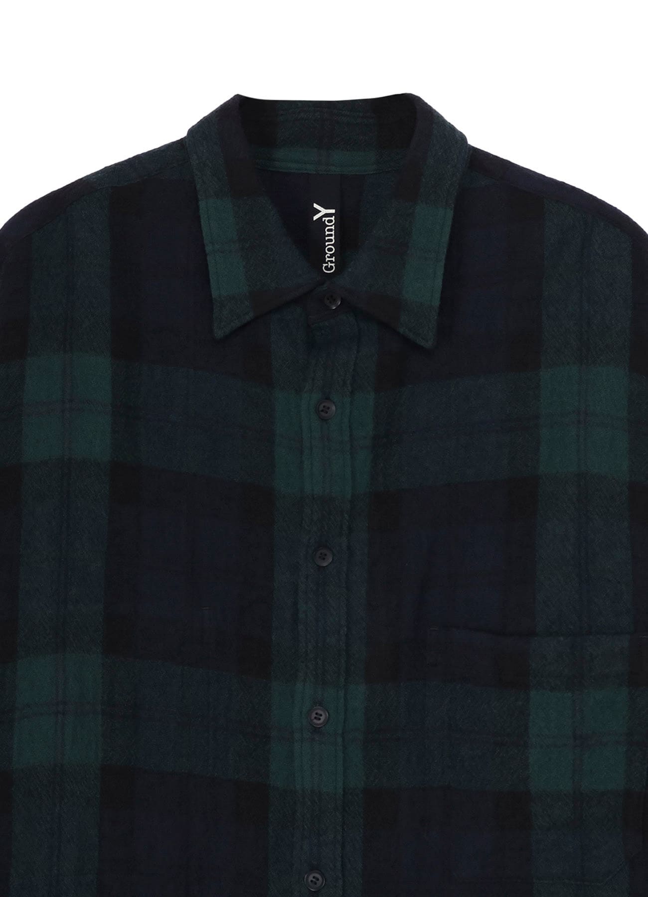 BIG REFINE PLAID LONG SHIRT W/WAIST POCKET