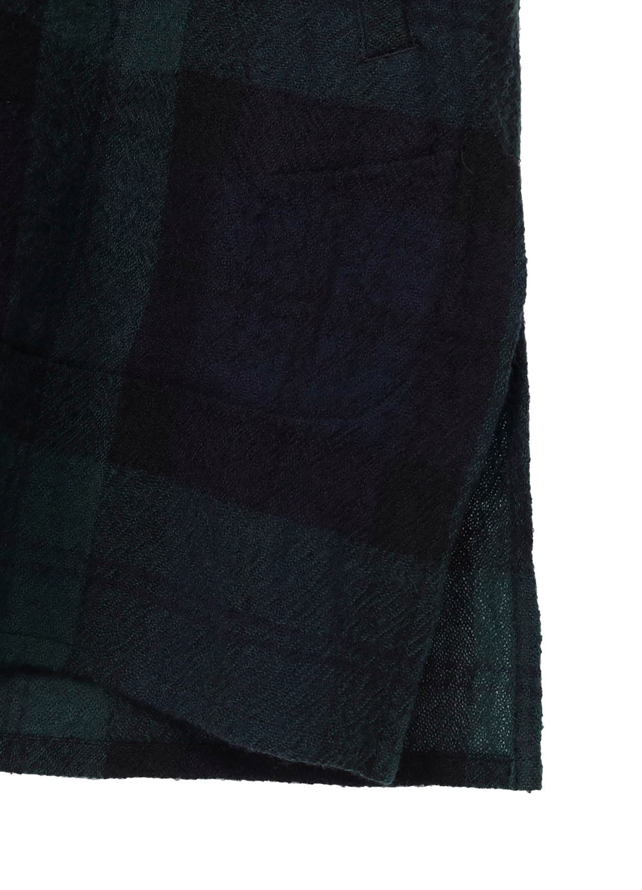BIG REFINE PLAID LONG SHIRT W/WAIST POCKET