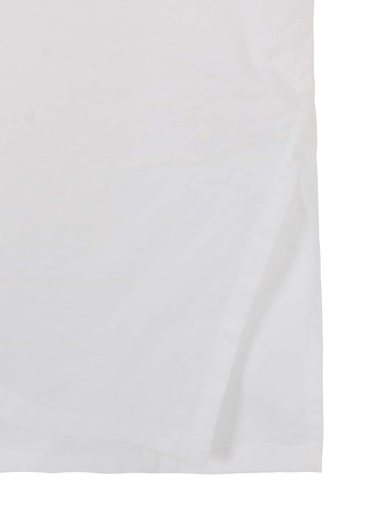 SWITCHING MATERIAL PATCHWORK WHITE SHIRT
