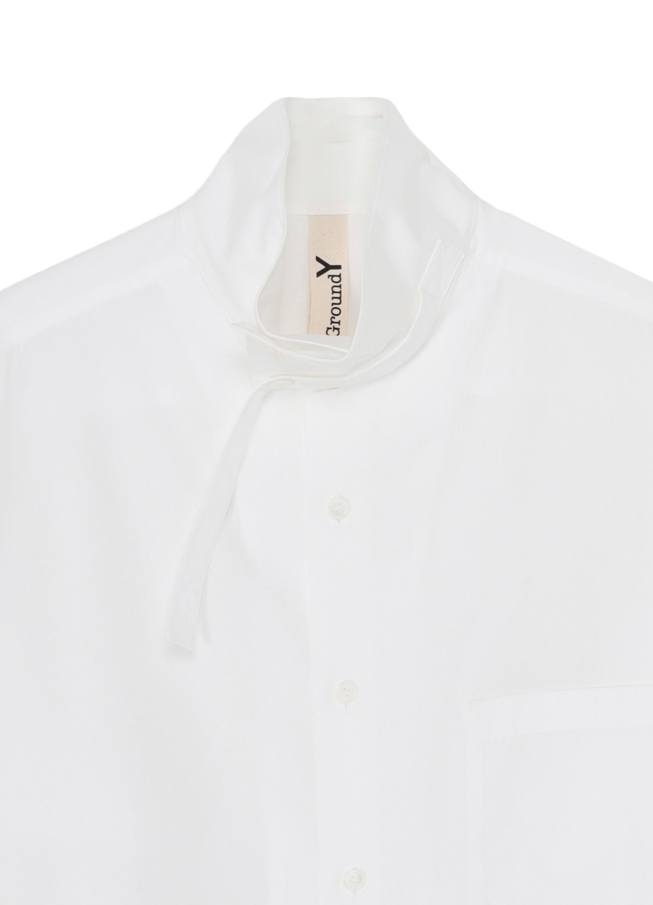 COTTON BROAD STAND COLLAR SHIRT