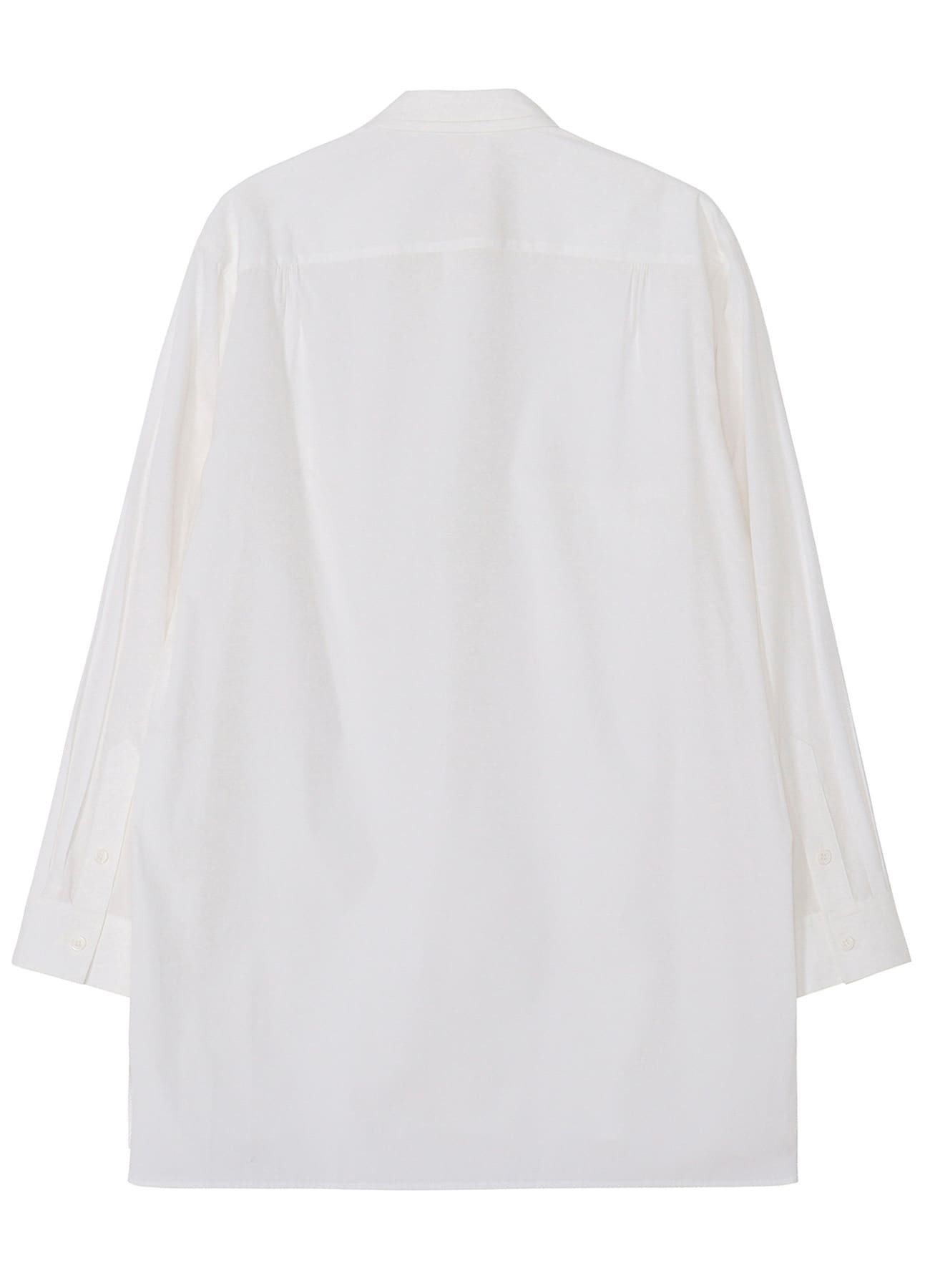COTTON BROAD DOUBLE COLLAR SLANTED POCKET SHIRT