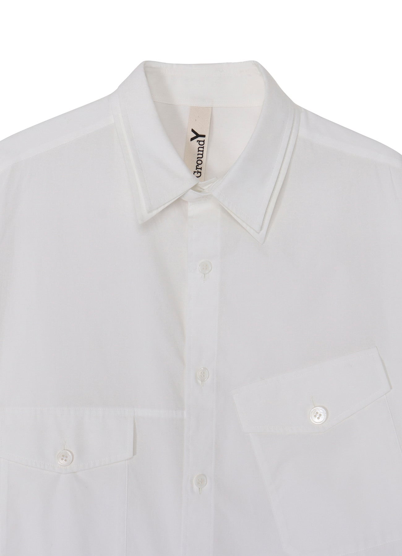 COTTON BROAD DOUBLE COLLAR SLANTED POCKET SHIRT(FREE SIZE