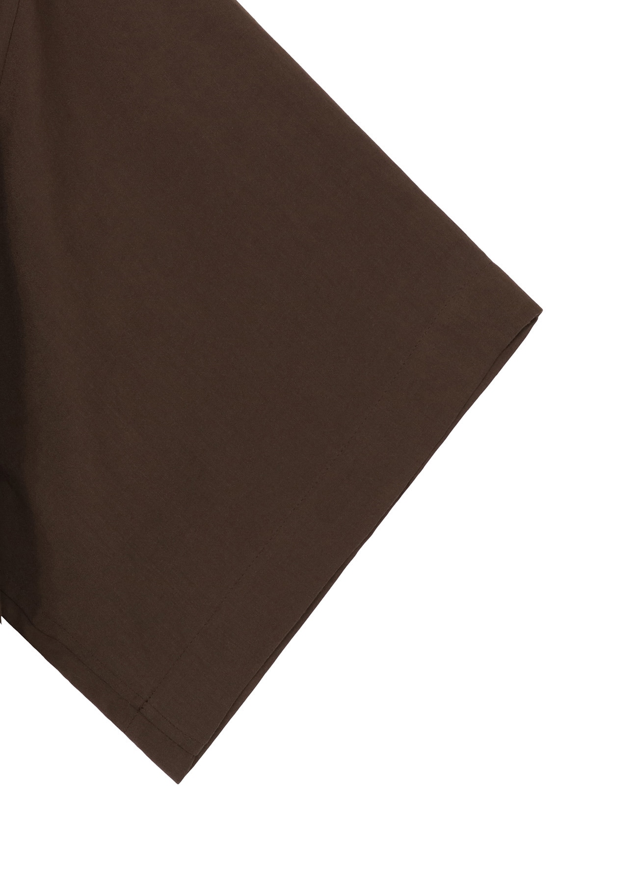 CELLULOSE LAWN DOUBLE COLLAR SLANTED POCKET SHIRT