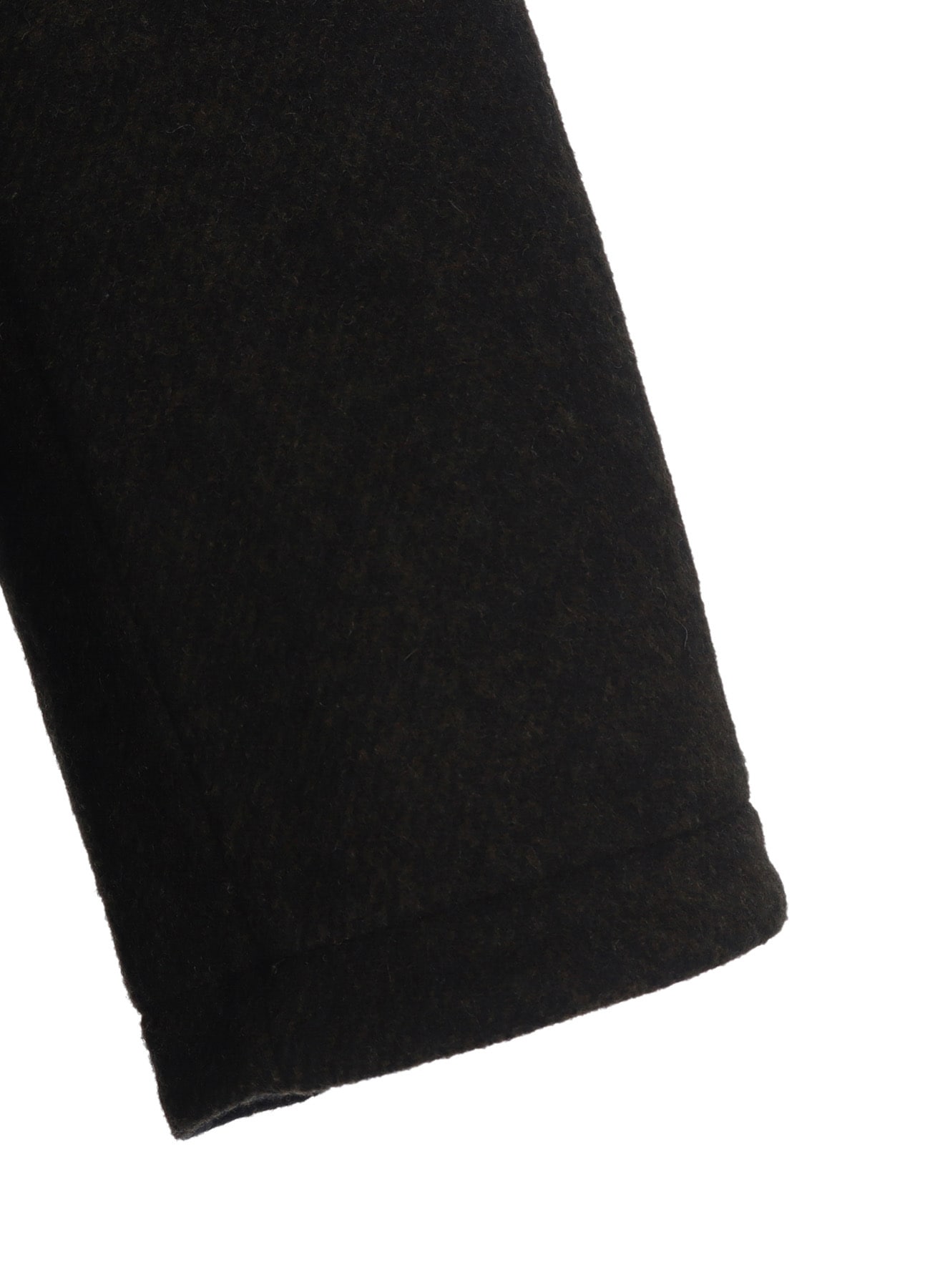 DOUBLE WEAVE MELTON UNRRIMMED HOODED COAT