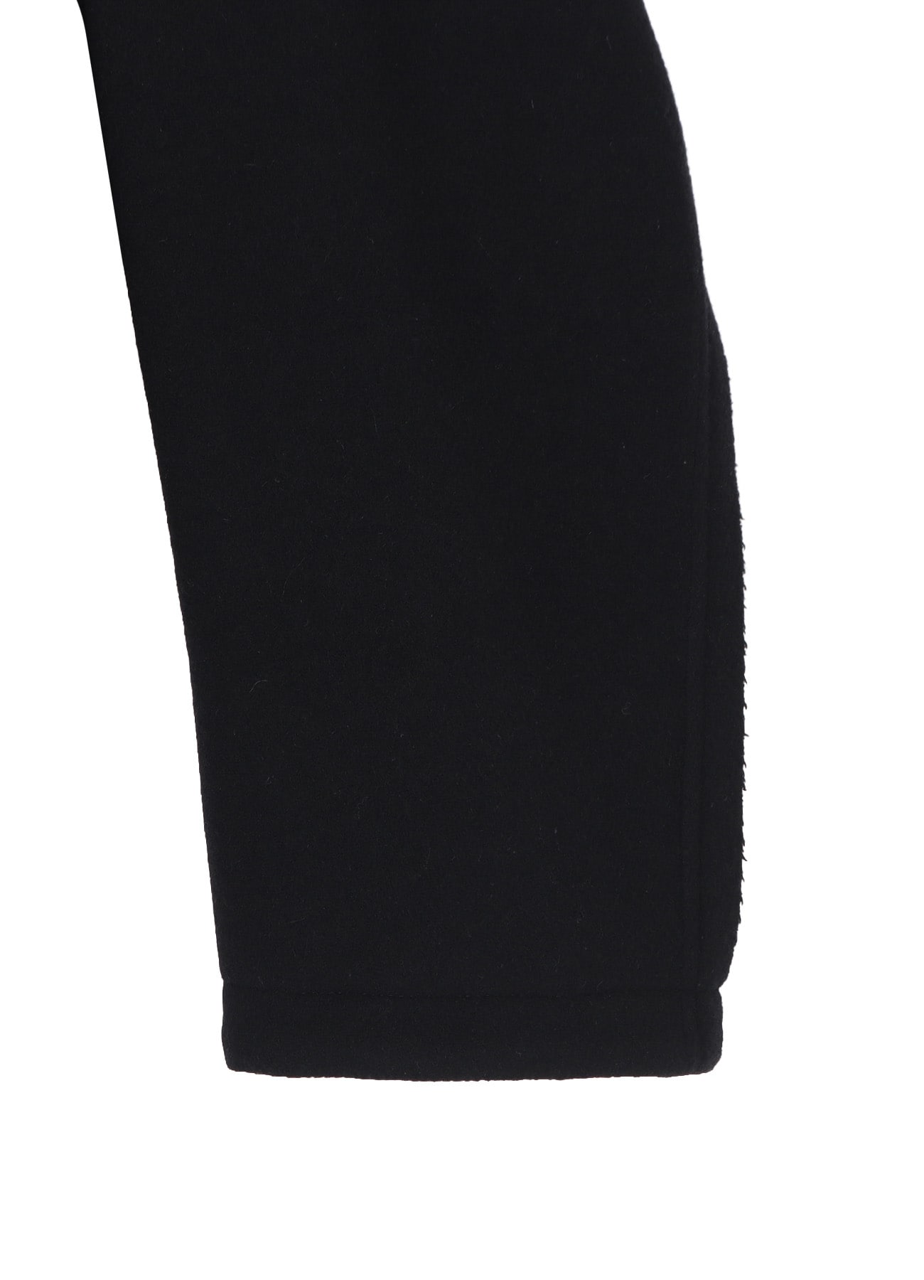 DOUBLE WEAVE MELTON UNRRIMMED HOODED COAT