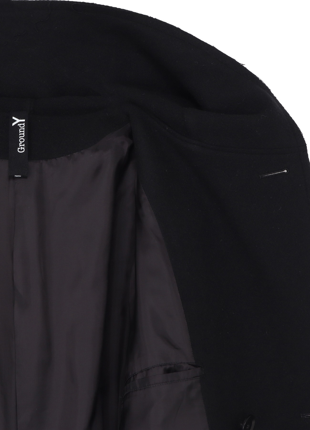 DOUBLE WEAVE MELTON UNRRIMMED HOODED COAT