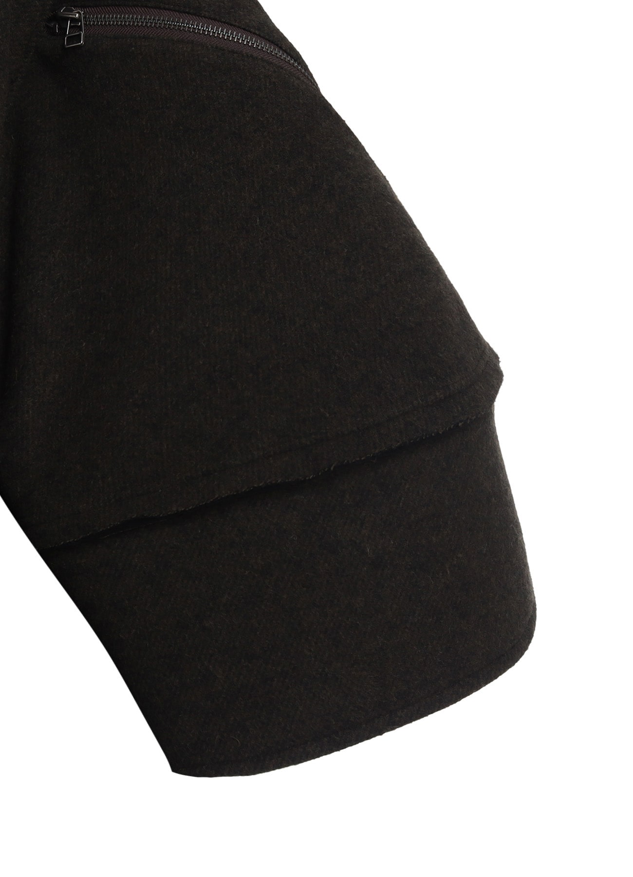 DOUBLE WEAVE MELTON SHORT LENGTH BIG SLEEVE DOUBLE COAT