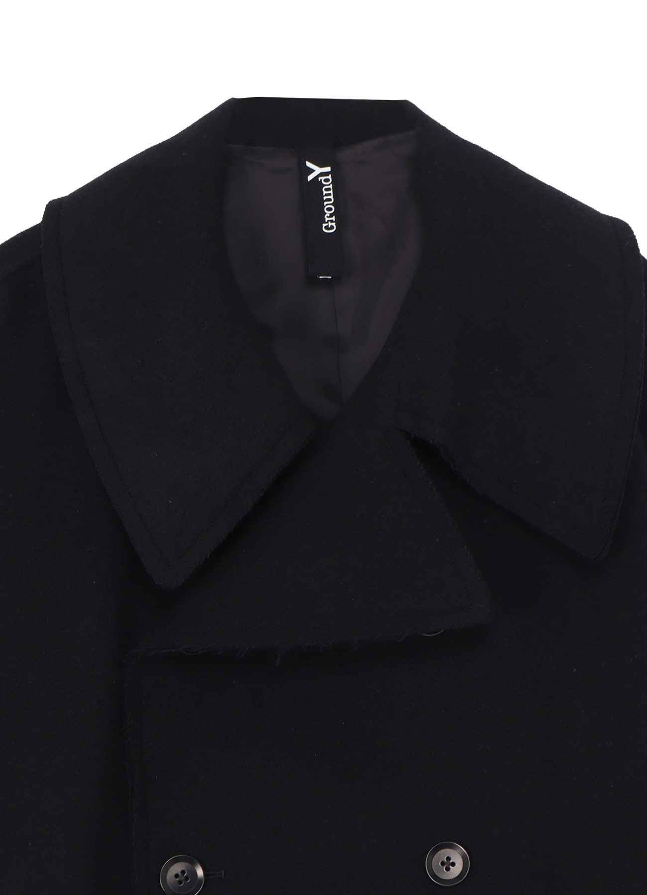 DOUBLE WEAVE MELTON SHORT LENGTH BIG SLEEVE DOUBLE COAT