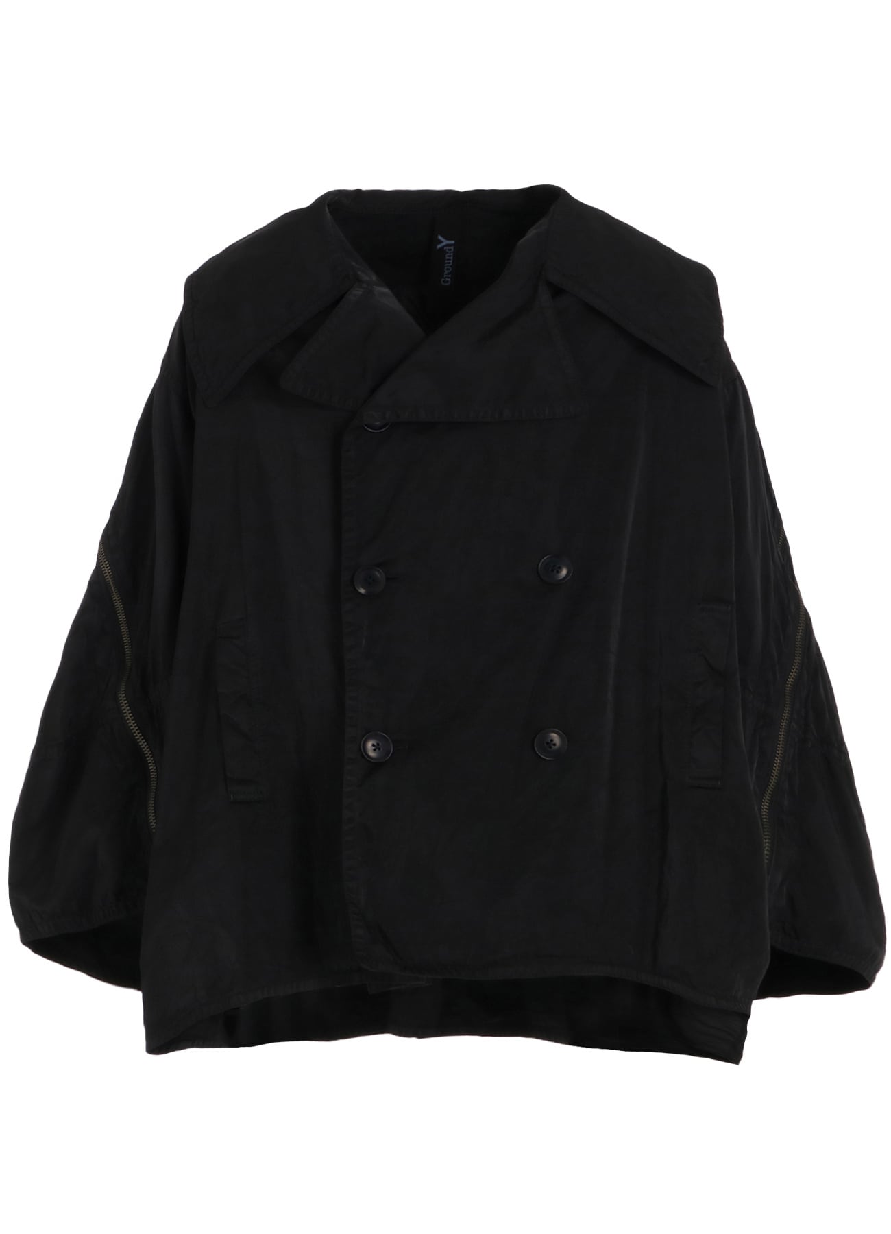 PRODUCT DYED NYLON TEILL+POLYESTER TAFTA SHORT LENGTH BIG SLEEVE DOUBLE COAT