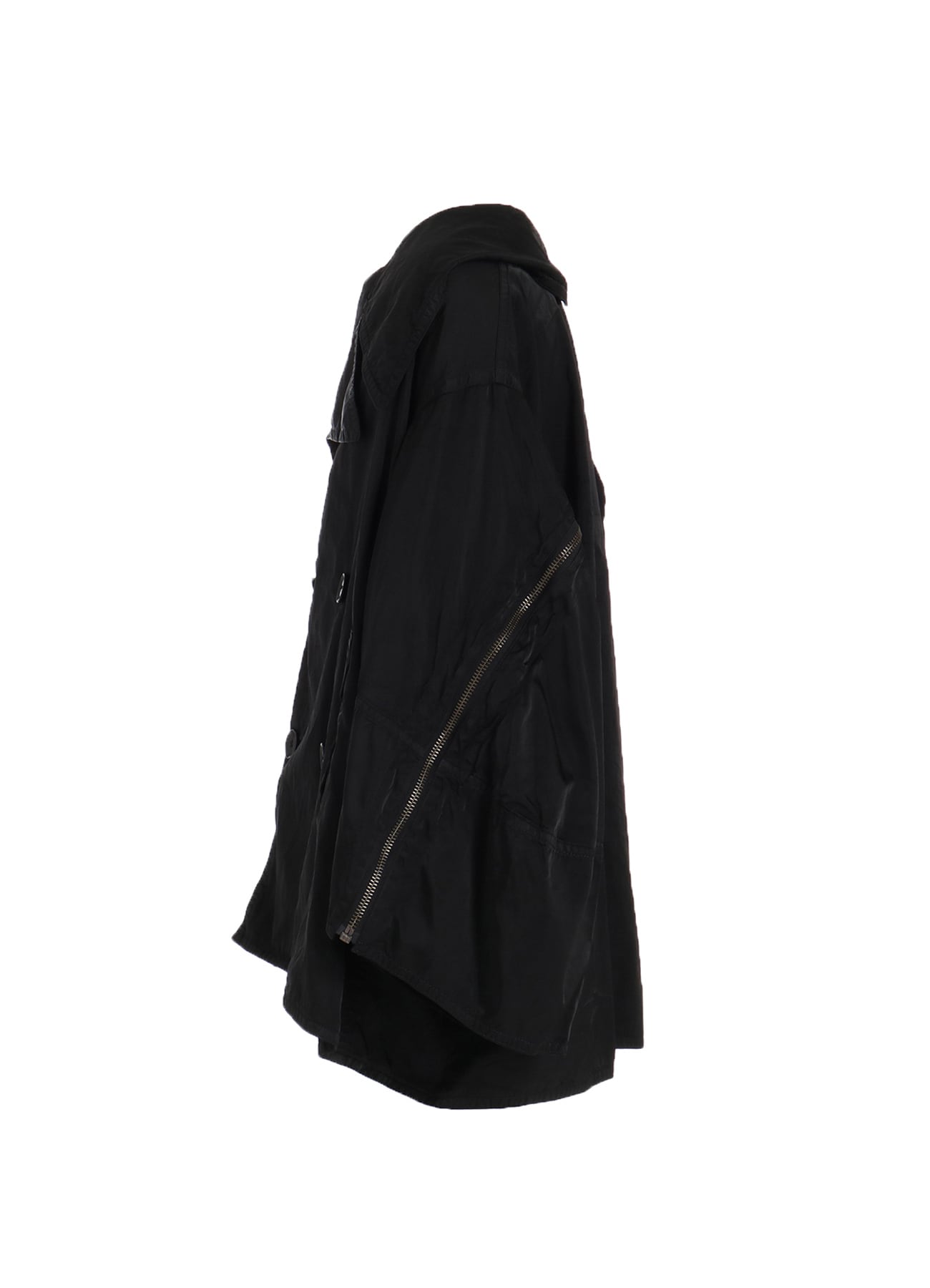 PRODUCT DYED NYLON TEILL+POLYESTER TAFTA SHORT LENGTH BIG SLEEVE DOUBLE COAT