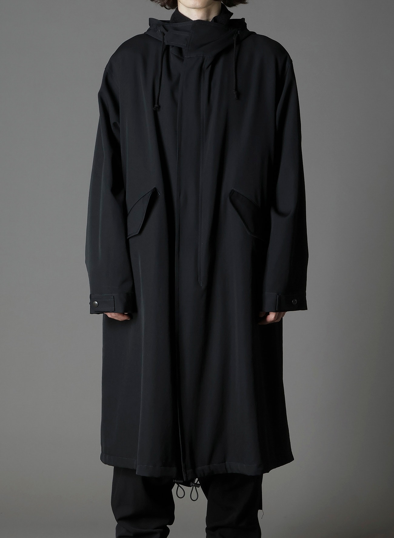W/GABARDINE HOODED MODS COAT