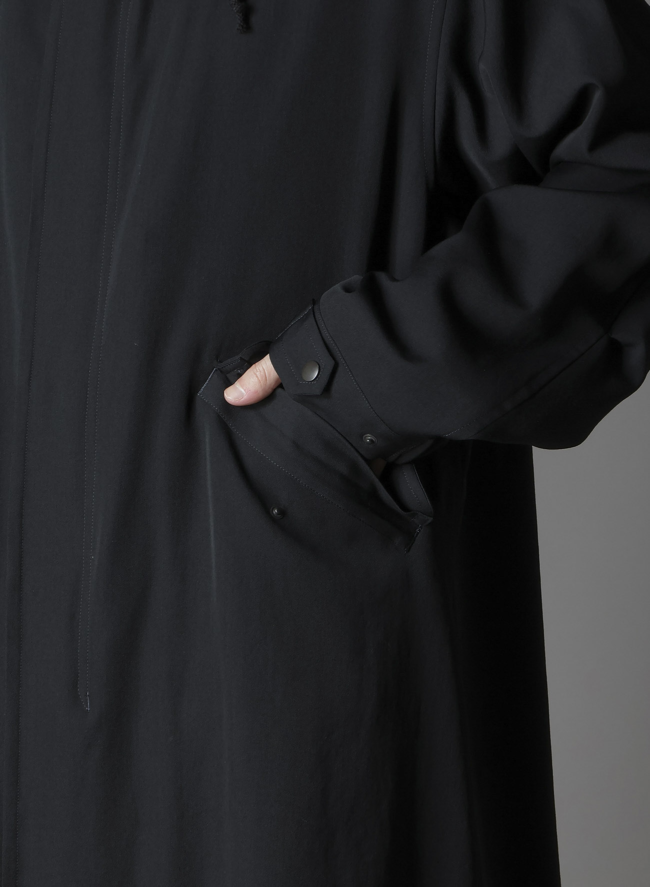 W/GABARDINE HOODED MODS COAT