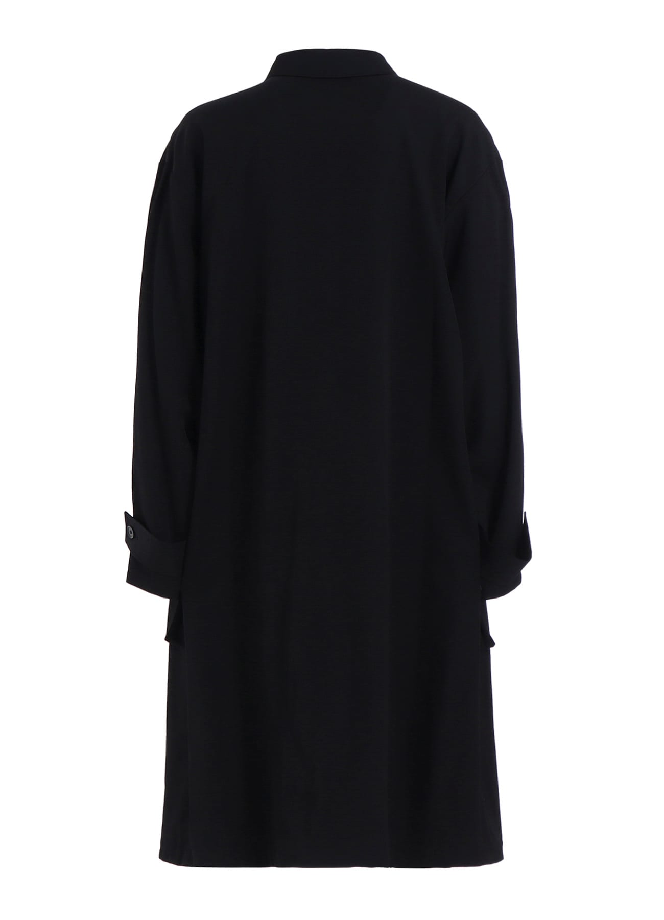 W/GABARDINE OUT POCKET LONG COAT