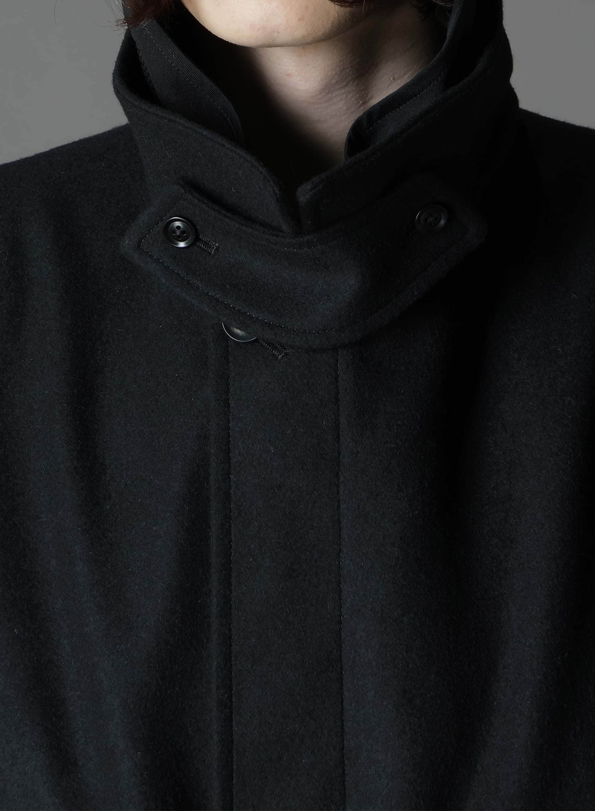 MELTON OUT POCKET LONG COAT