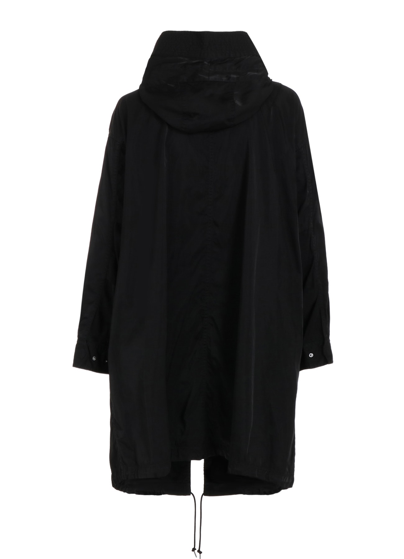 PRODUCT DYED NYLON TEILL+POLYESTER TAFTA HIGH NECK HOODED MODS COAT