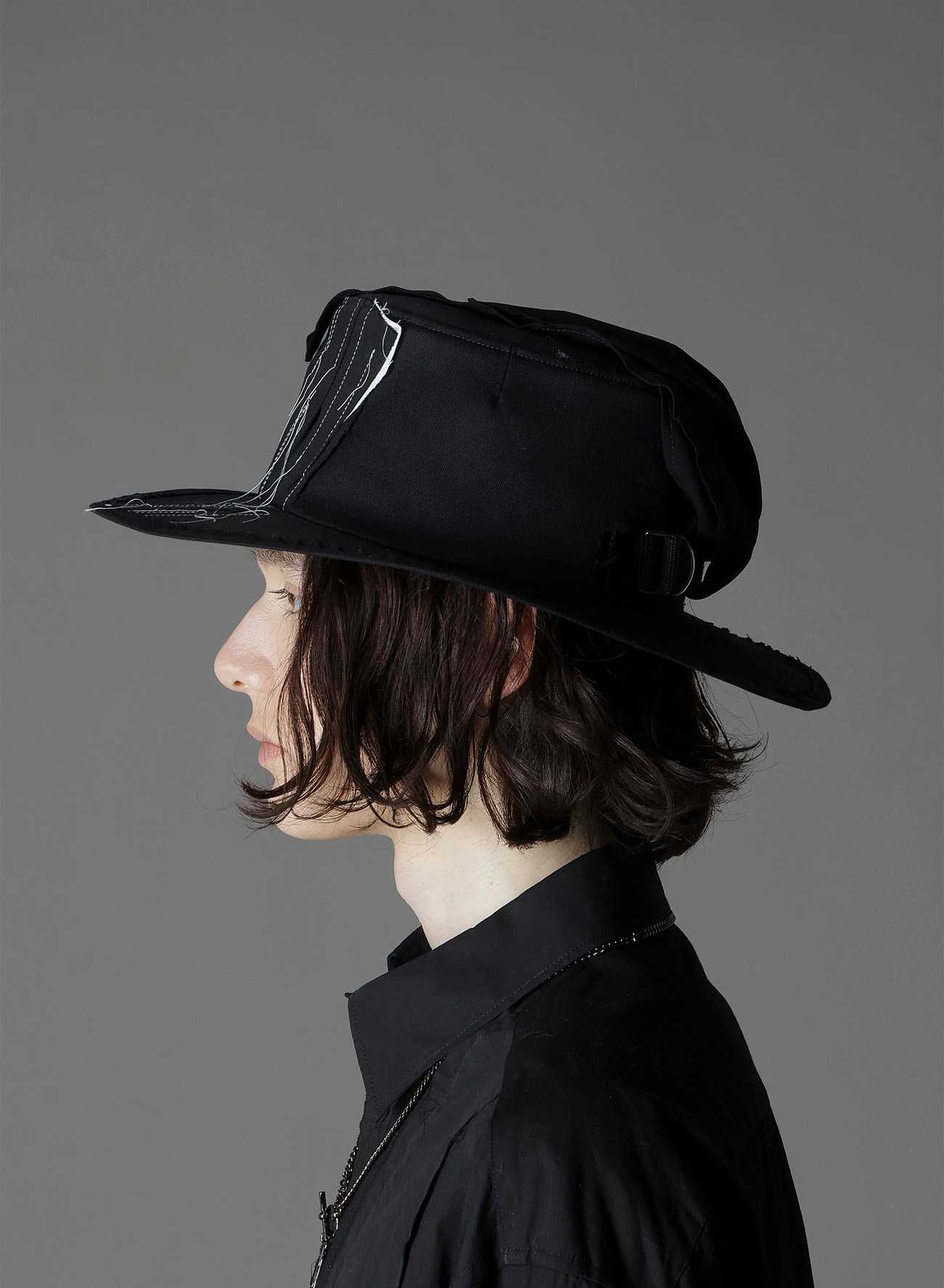 COTTON TWILL SCARF HAT