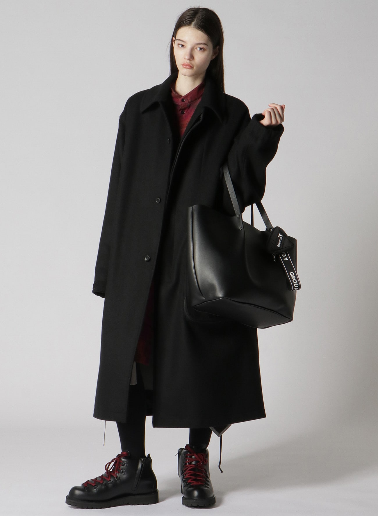 EYELET DETAIL FAUX LEATHER TOTE BAG