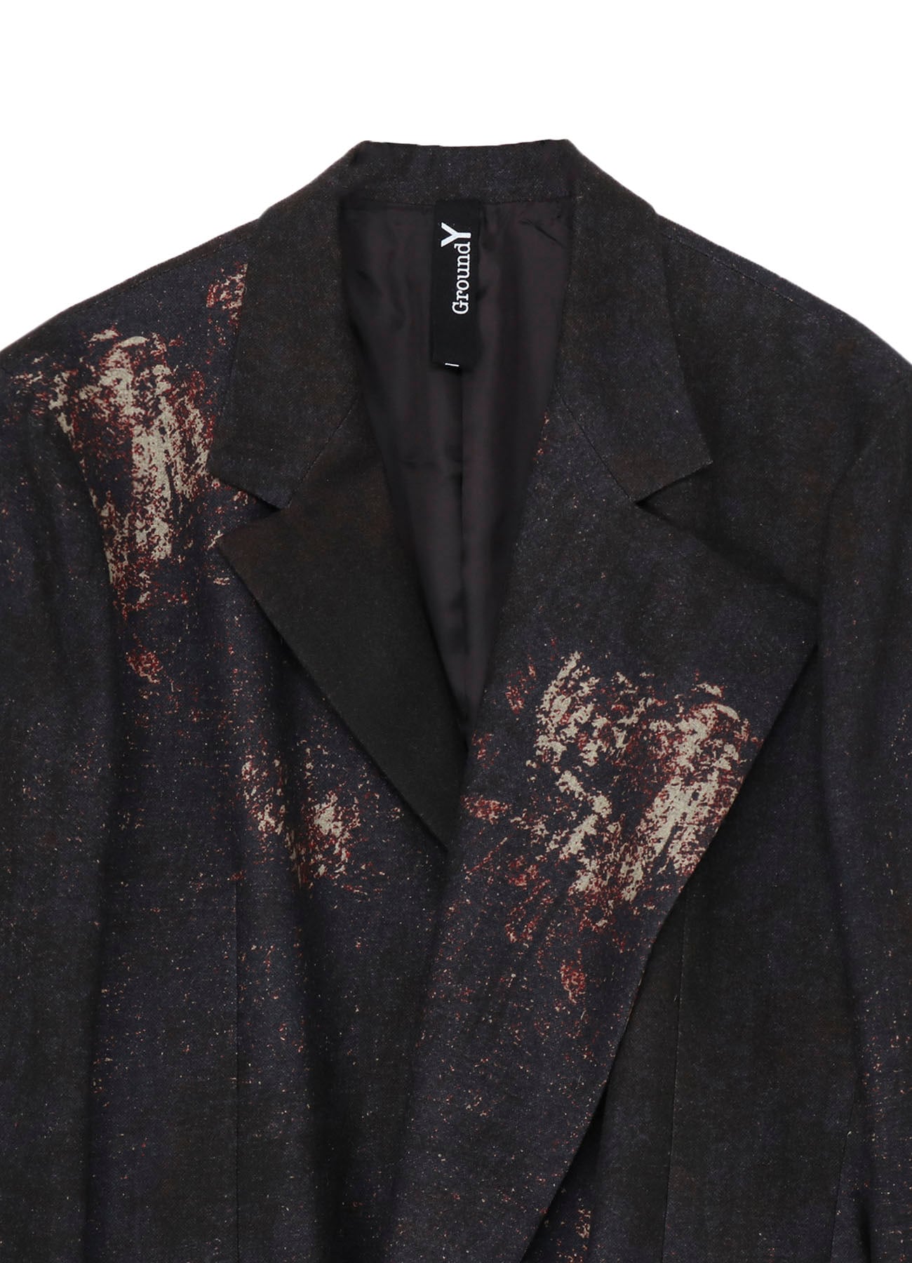 FLANNEL FLORAL PATTERN ASYMMETRY JACKET