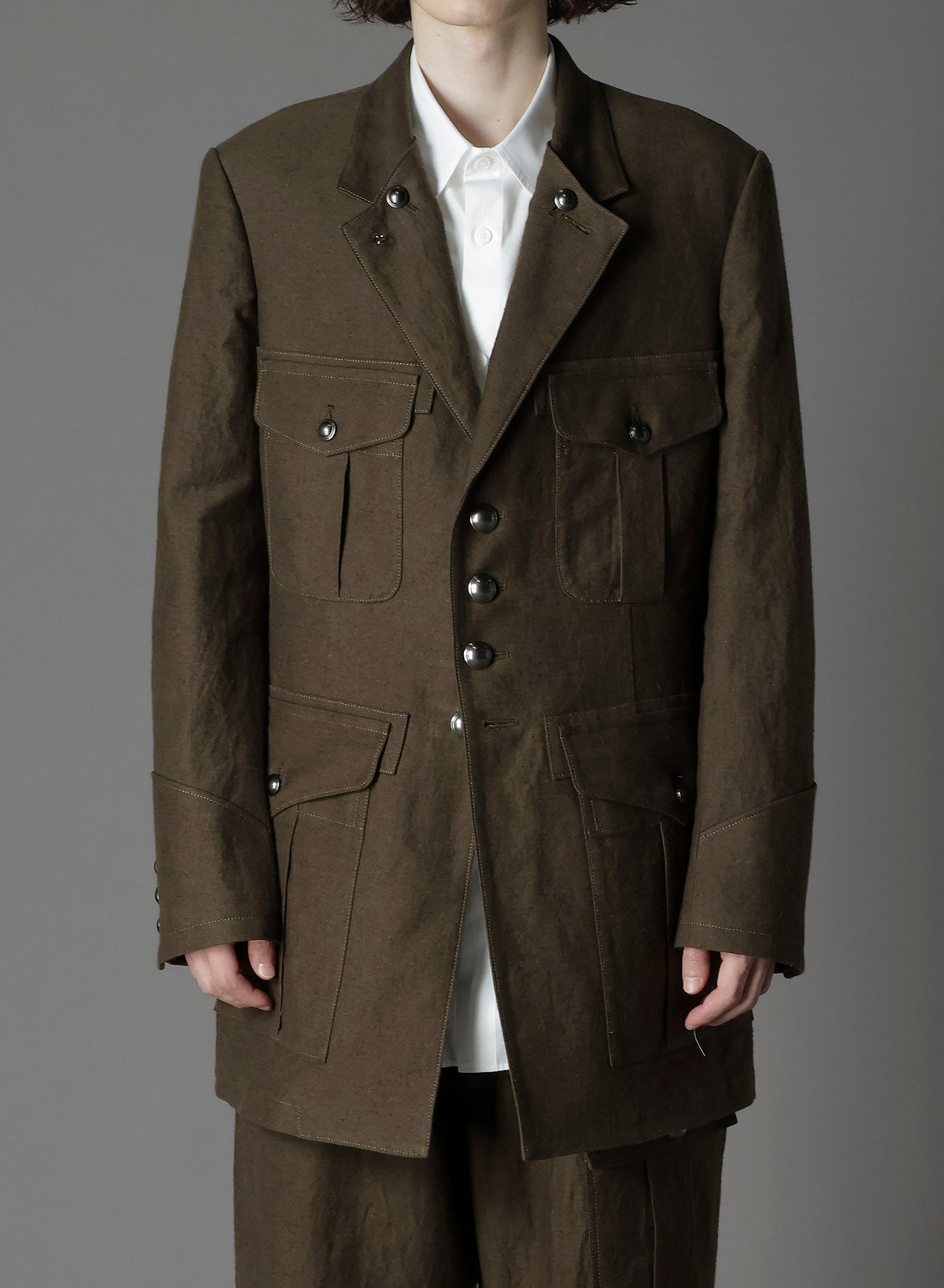 COTTON FLAX MOLESKIN BC BENTZ MILITARY JACKET